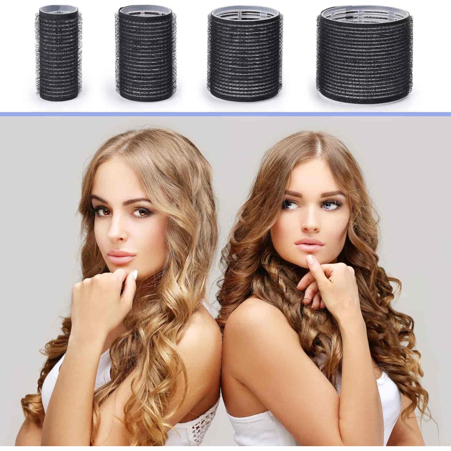 Set de Rulos para Cabello Selizo 28 Piezas - 4 Tamaños y Clips