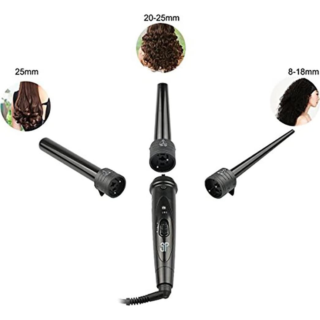 iMissiu Varita de Rizado 3 en 1 Cerámica 20-25mm 9-19mm 25mm