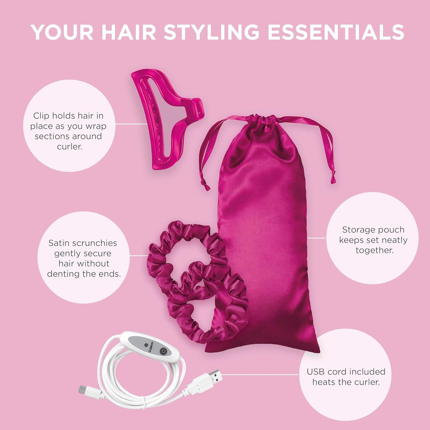 Rizador de Cabello 2-en-1 Conair con Calor y Sin Calor