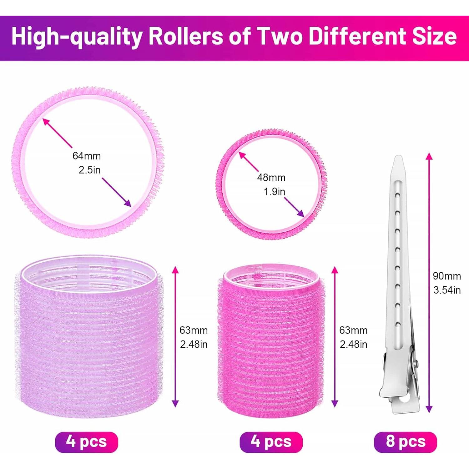 Juego de Rulos Autoadhesivos Shynek 16 Piezas con Clips