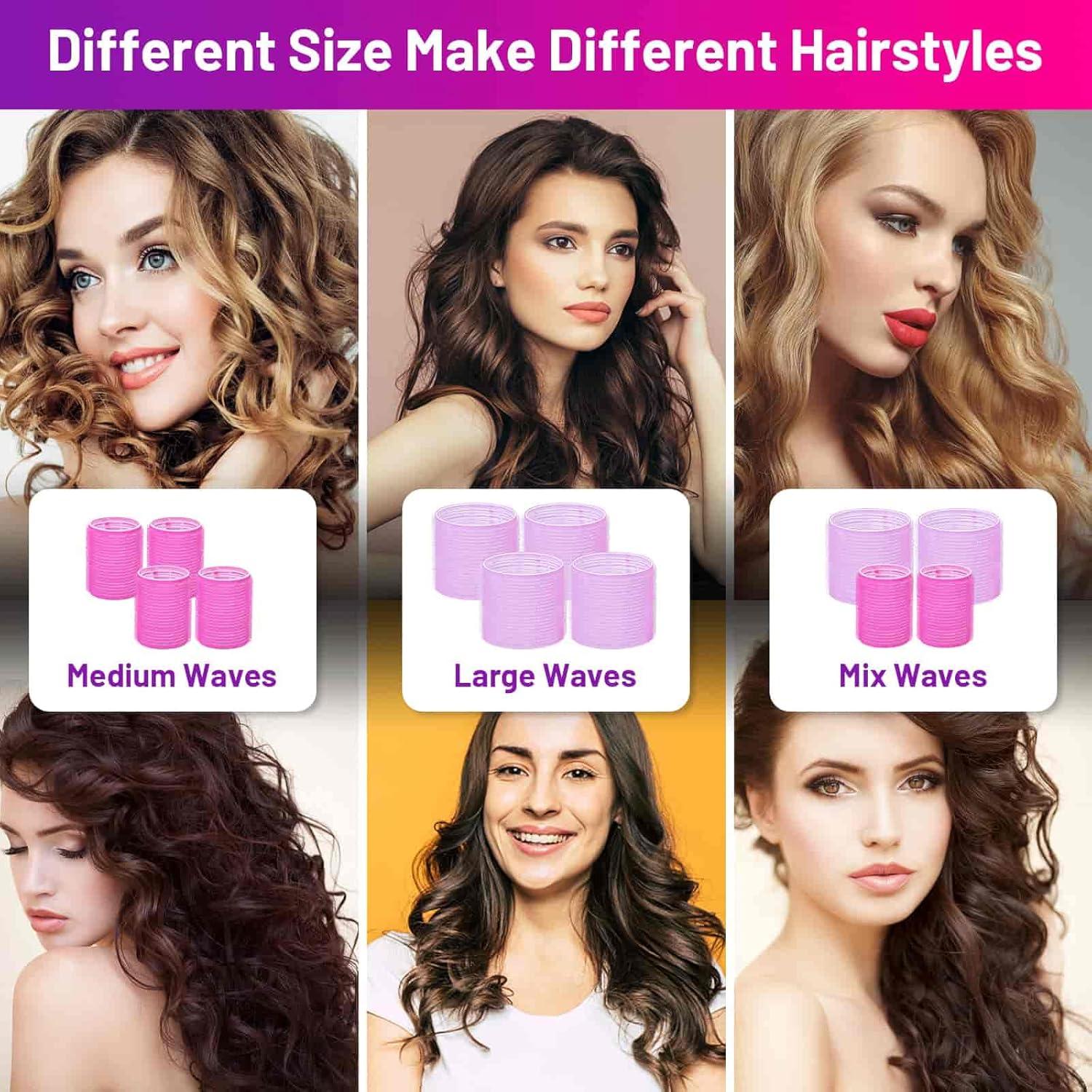 Juego de Rulos Autoadhesivos Shynek 16 Piezas con Clips