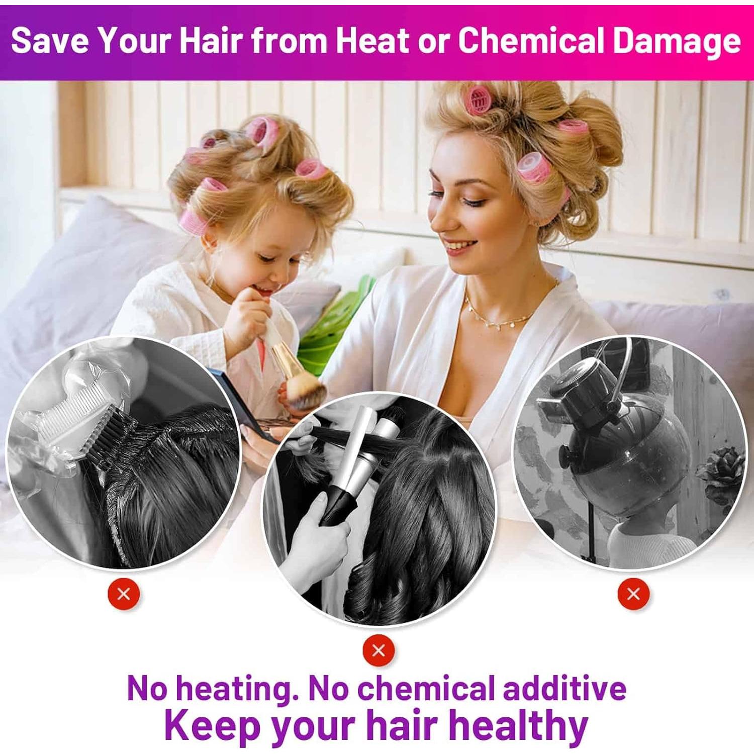 Juego de Rulos Autoadhesivos Shynek 16 Piezas con Clips