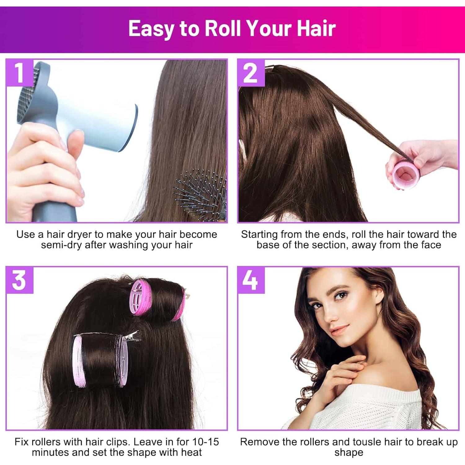 Juego de Rulos Autoadhesivos Shynek 16 Piezas con Clips