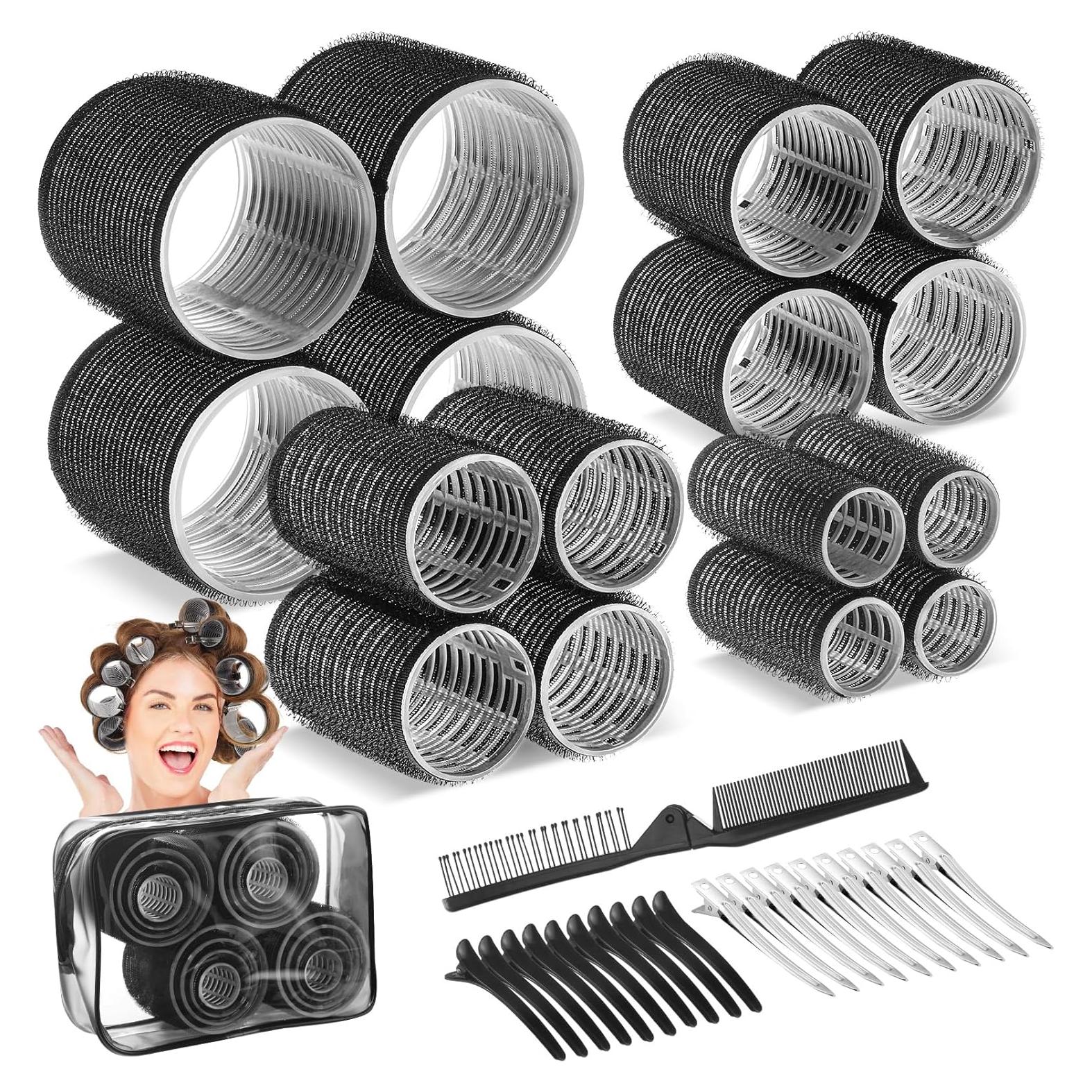 Set de 38 Rulos de Cabello Sin Calor Obeoby - 4 Tamaños