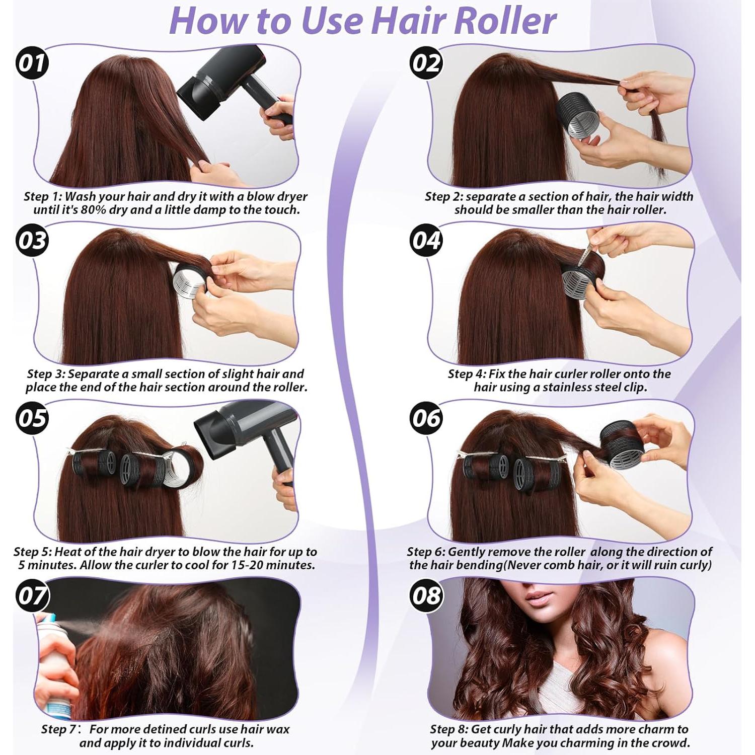 Set de 65 Rulos Autoadhesivos Qinzave para Cabello - 5 Tamaños