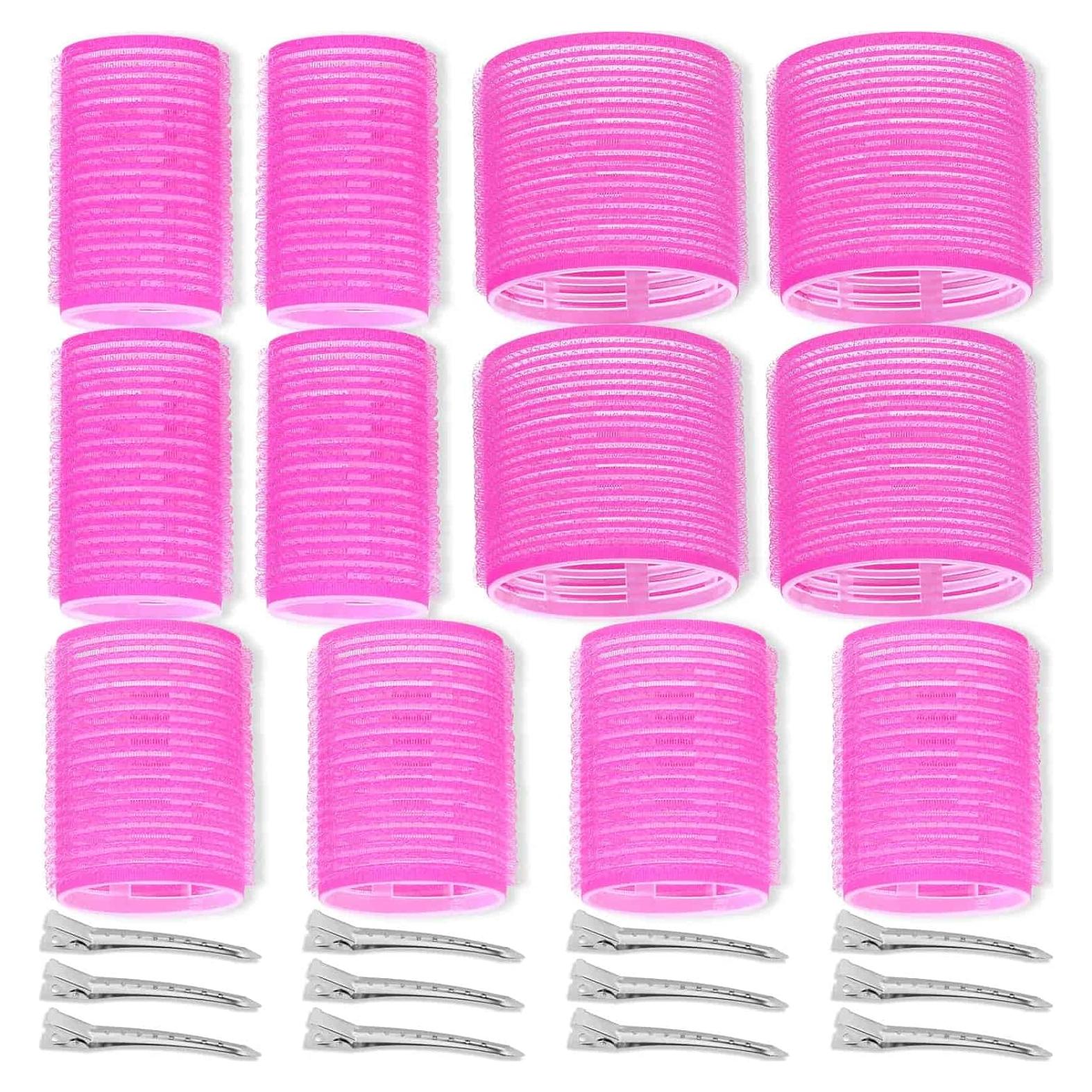 Juego de Rulos Autoadhesivos Shynek - 24 Piezas con Clips