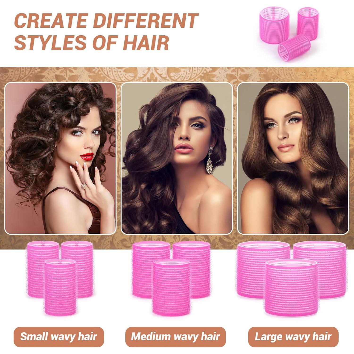 Juego de Rulos Autoadhesivos Shynek - 24 Piezas con Clips