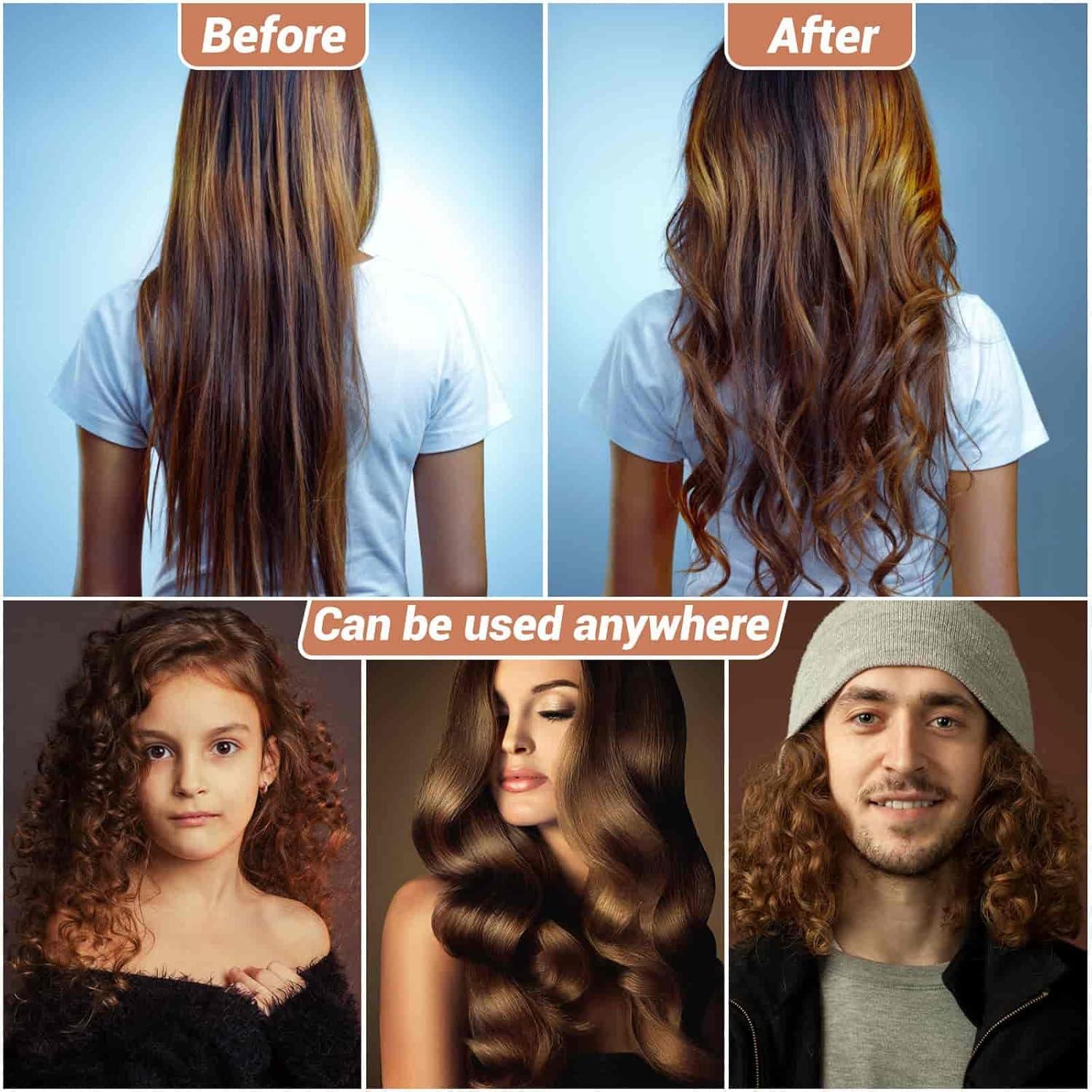 Juego de Rulos Autoadhesivos Shynek - 24 Piezas con Clips