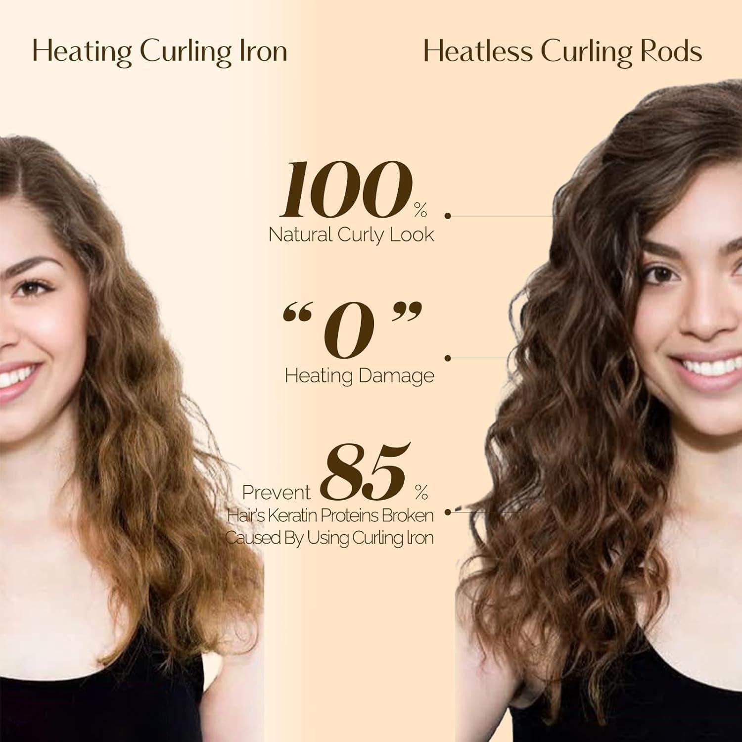 Rizador de Cabello Sin Calor Yanibest Rosa - Diadema Nocturna