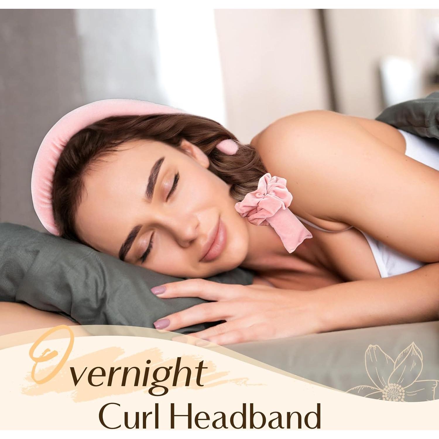 Rizador de Cabello Sin Calor Yanibest Rosa - Diadema Nocturna