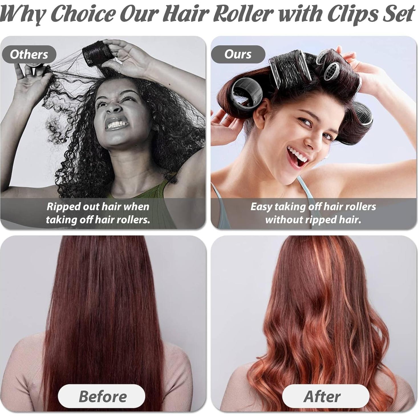 Juego de 50 Rulos Autoadhesivos Tidponra para Cabello Voluminoso