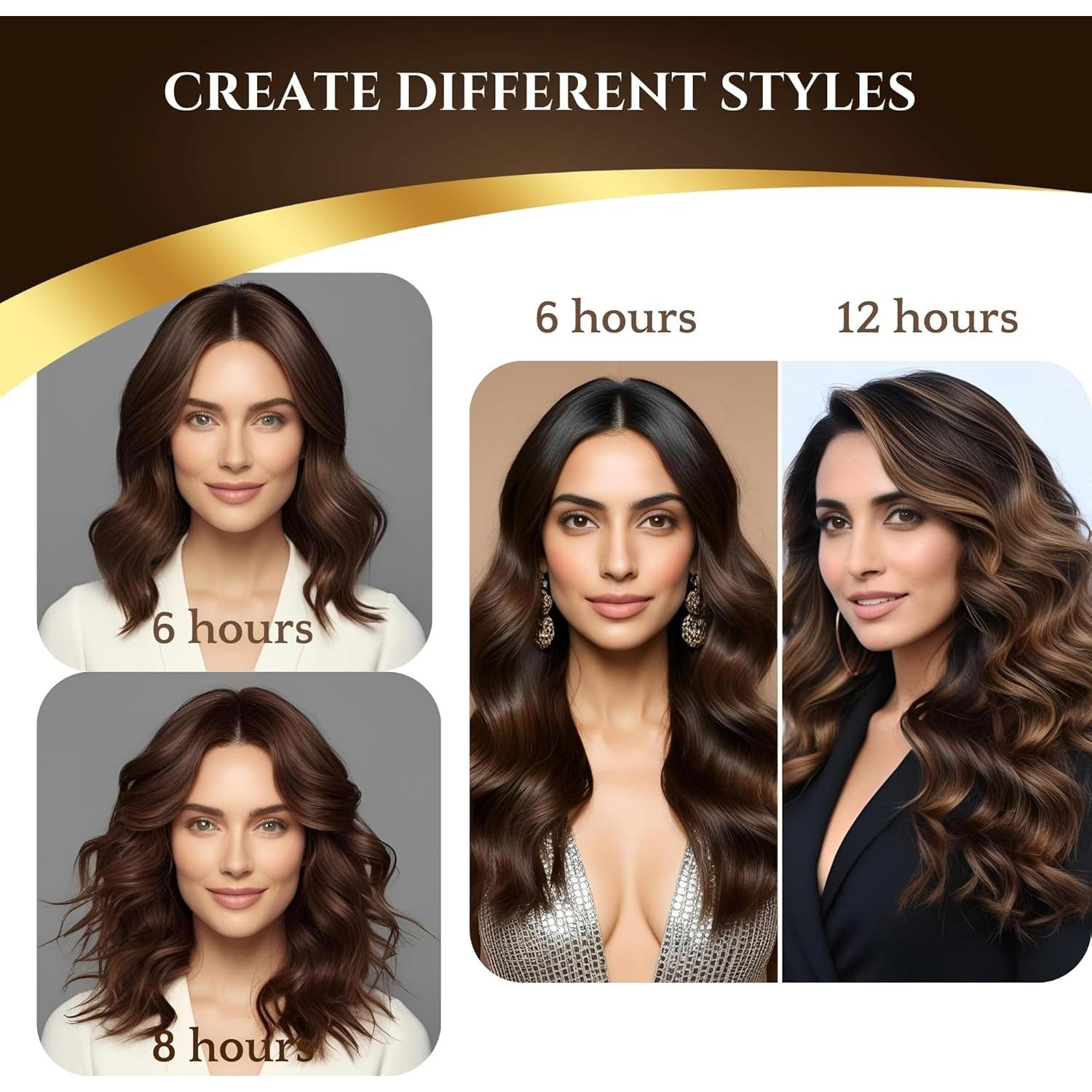 Rizadores de Cabello Sin Calor CUTE N BLISS - Juego 4 Piezas