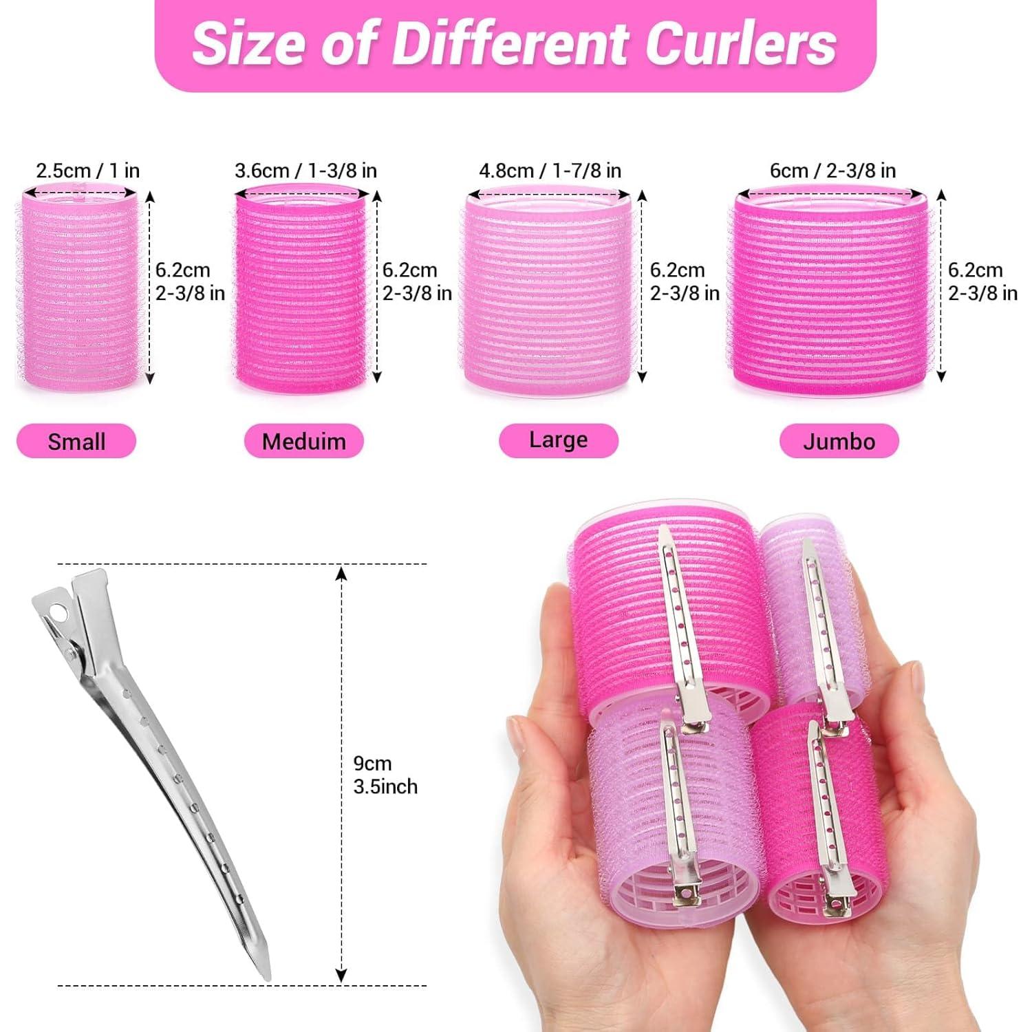 Juego de Rulos para Cabello Selizo - 36 Piezas Rosa
