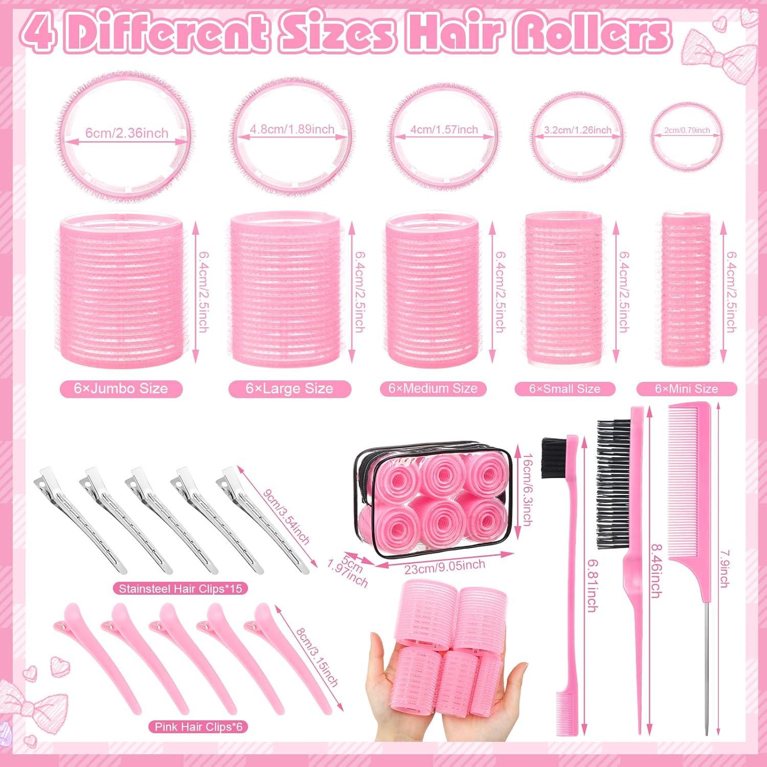 Juego de Rulos Autoadhesivos ProSuites 64 Piezas 5 Tamaños