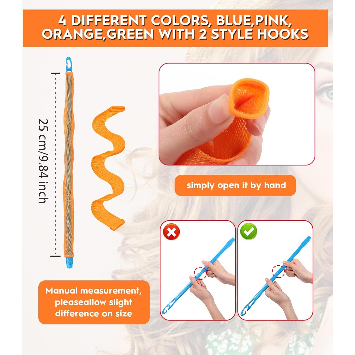 Rizadores de Cabello Sin Calor YEVYO 40 Piezas 25cm