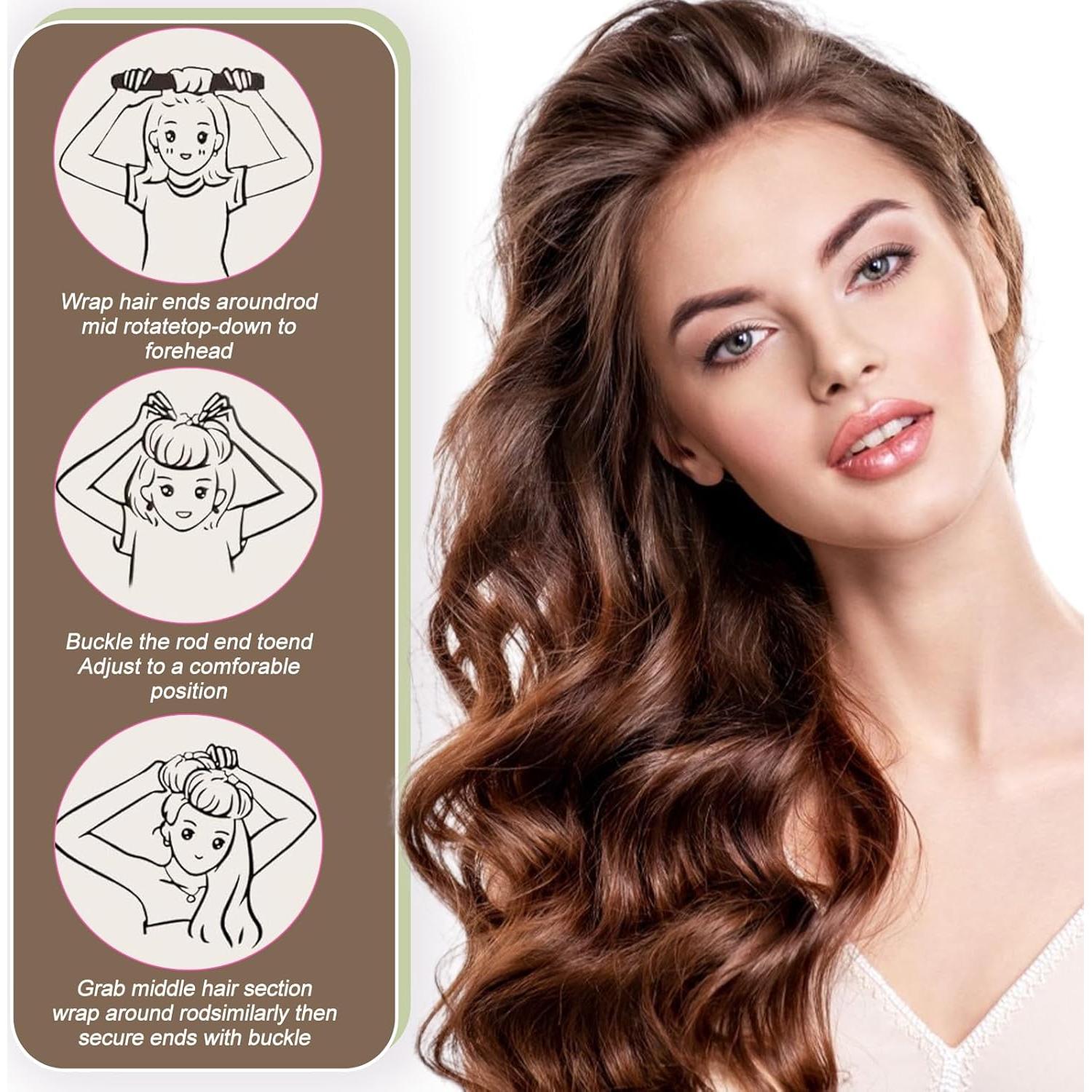 Rizador de Cabello Sin Calor SOIDHSID Negro con Bufanda de Seda