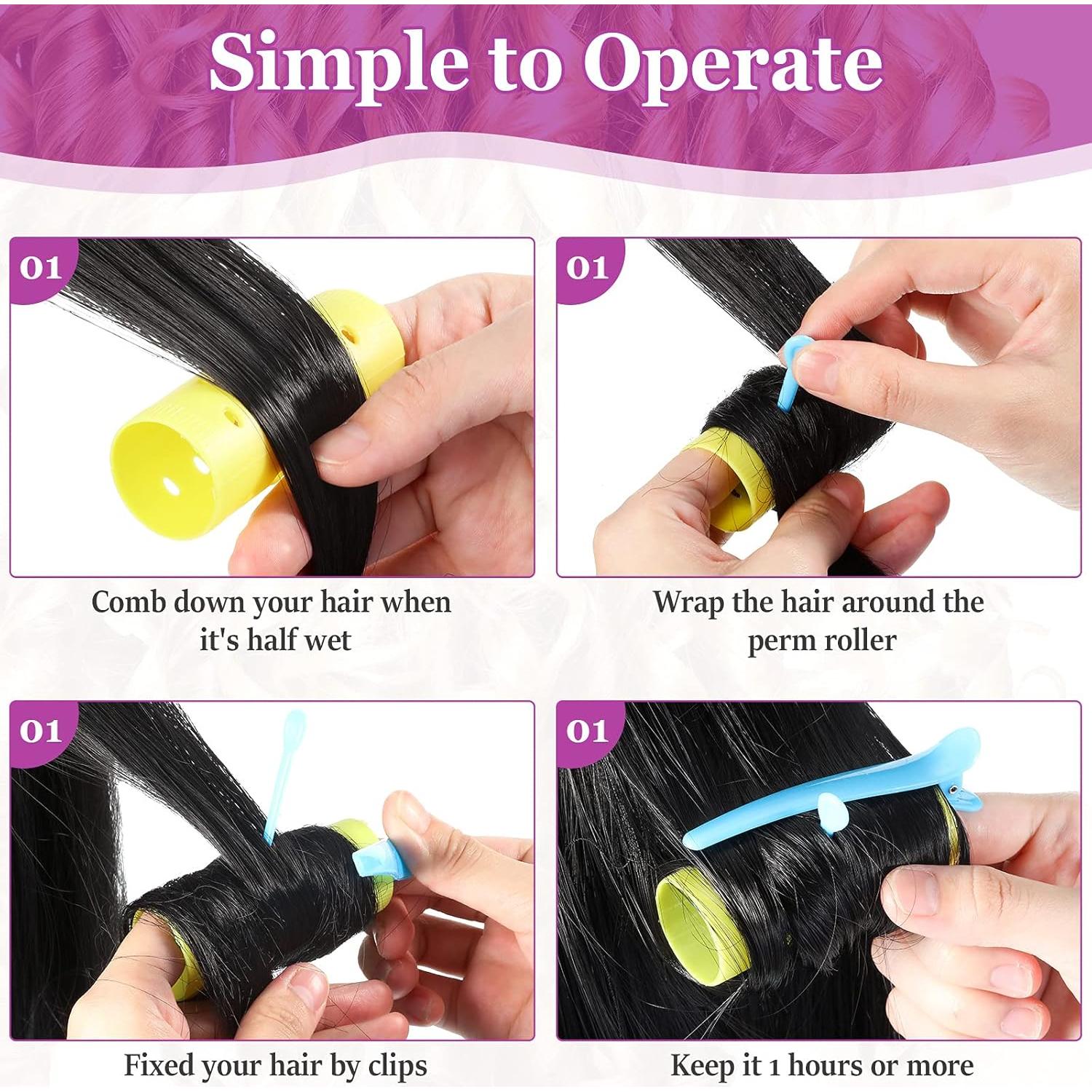 Juego de Rulos para Cabello Chuangdi 141 Pcs con Clips y Peine