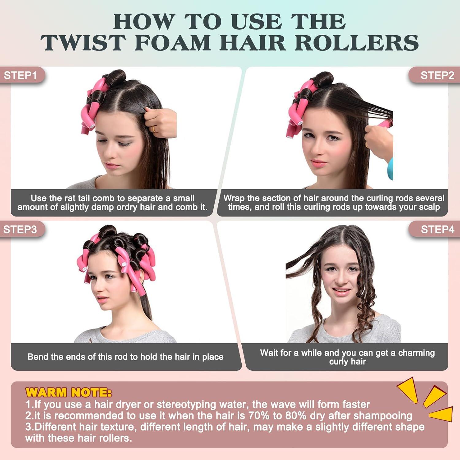 Rulos para Cabello Sin Calor AIDUCHO - 30 Varillas Flexibles