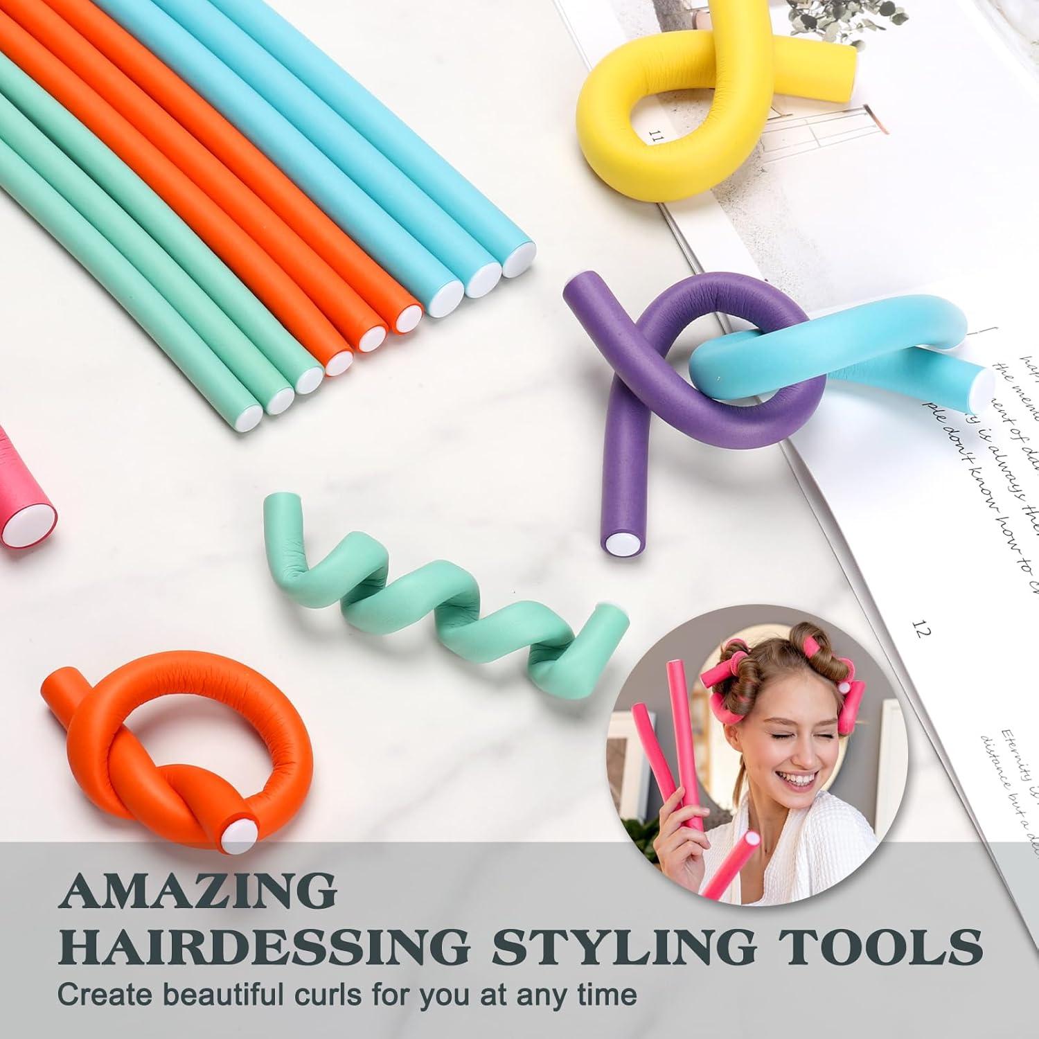 Rulos para Cabello Sin Calor AIDUCHO - 30 Varillas Flexibles