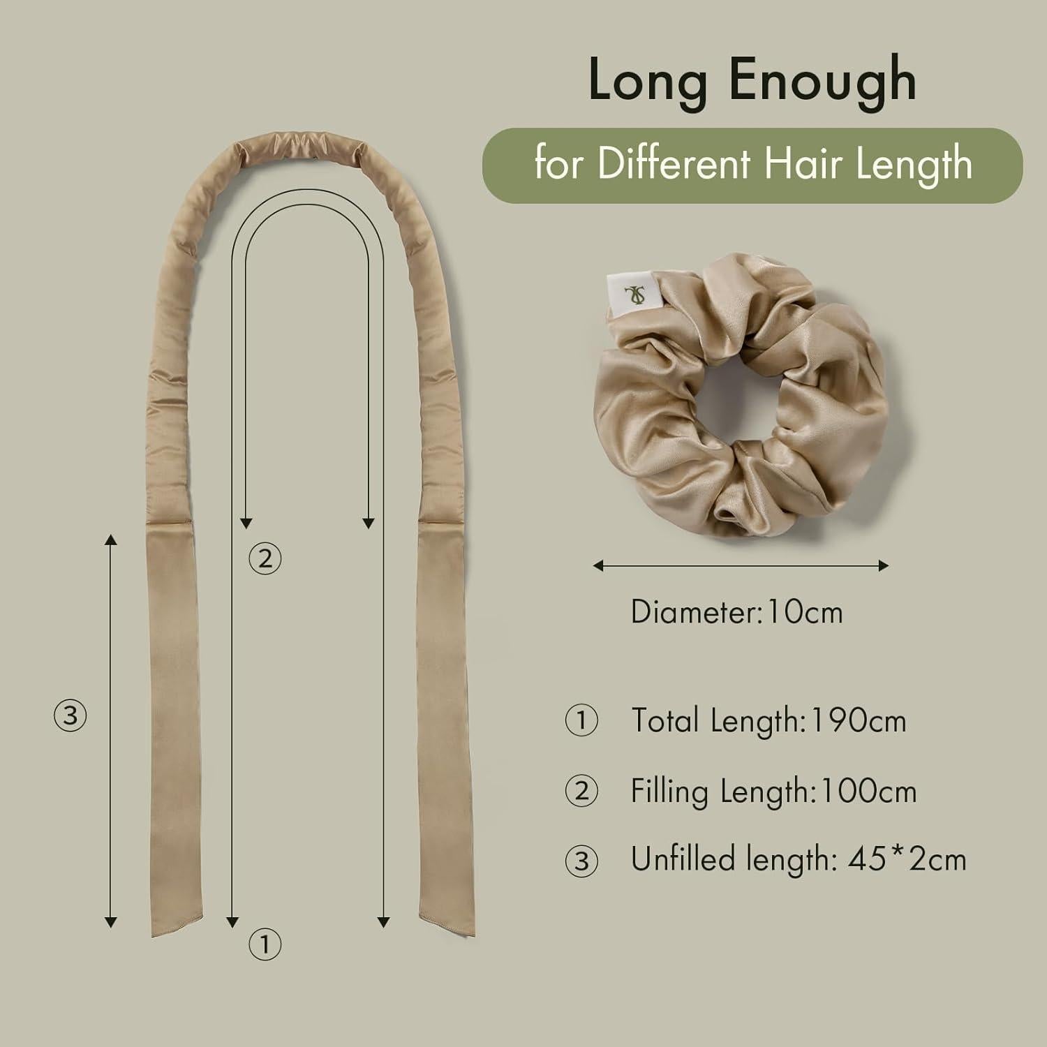 Rizador de Cabello Sin Calor LILYSILK 100% Seda Set 3 Piezas