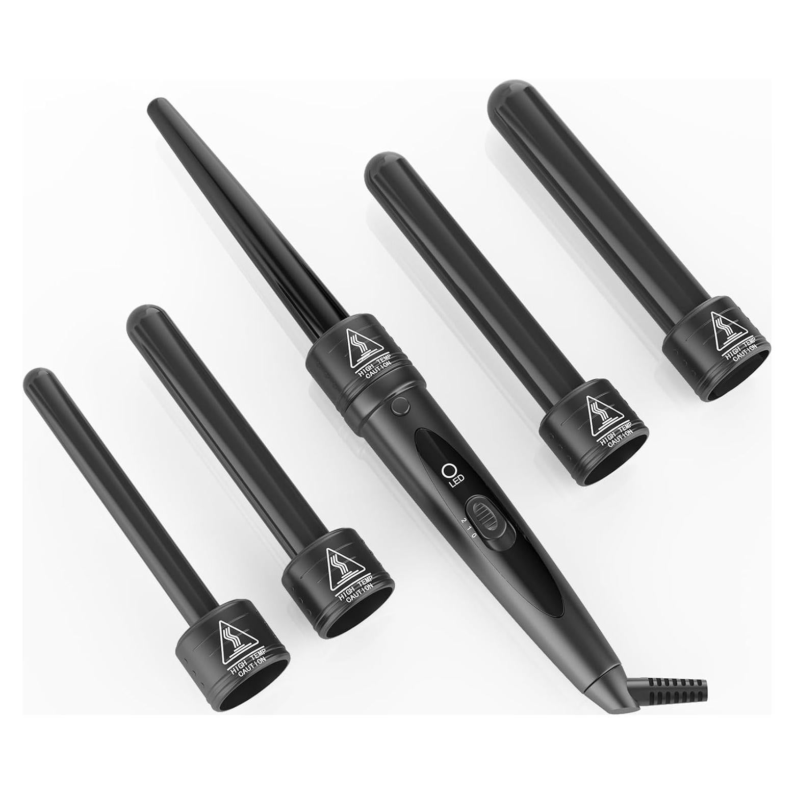 Rizador de Cerámica Turmalina 5 en 1 MENOW - Temperatura Ajustable