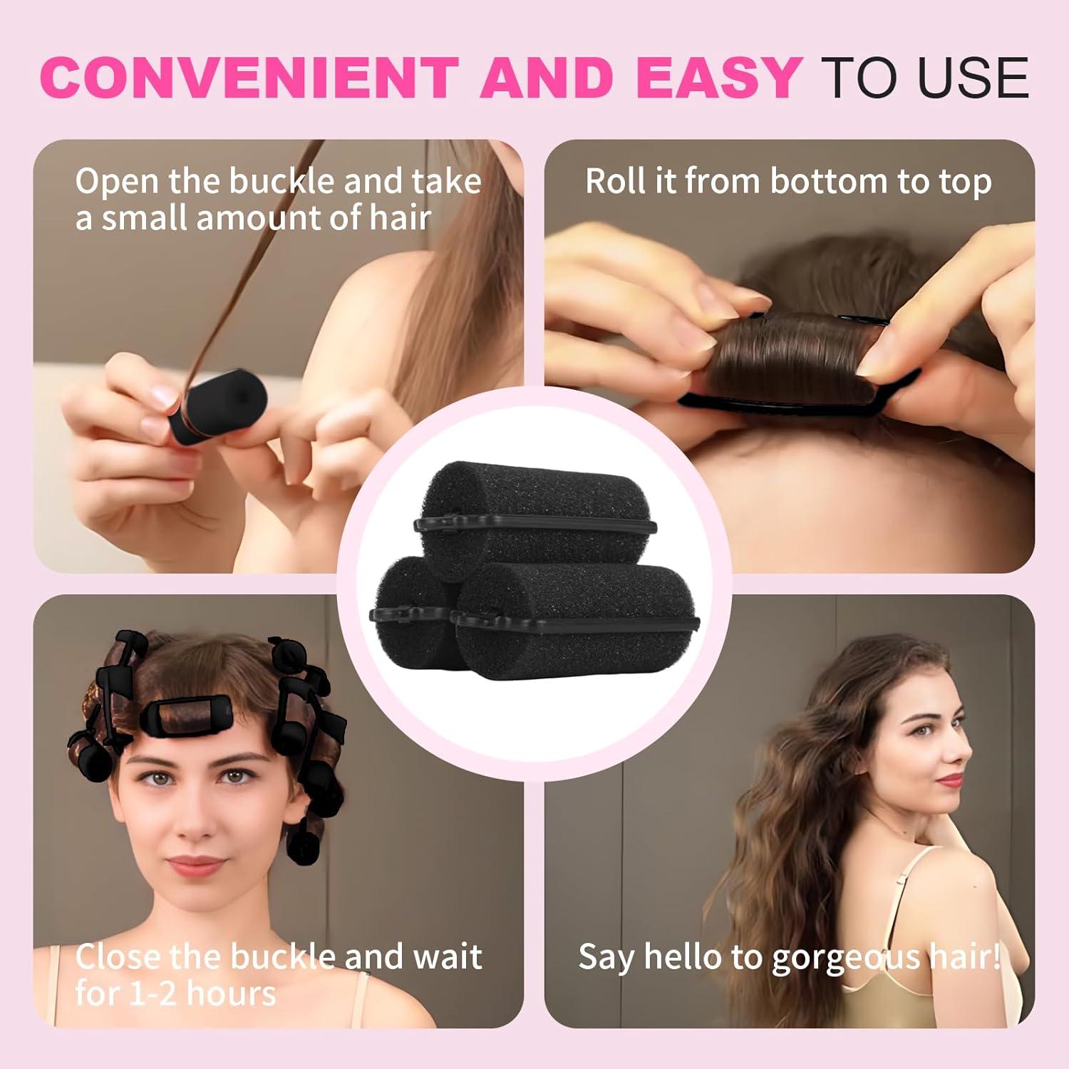 Rulos de Espuma Suave Amzpus - 36 Piezas 3.0cm Negro