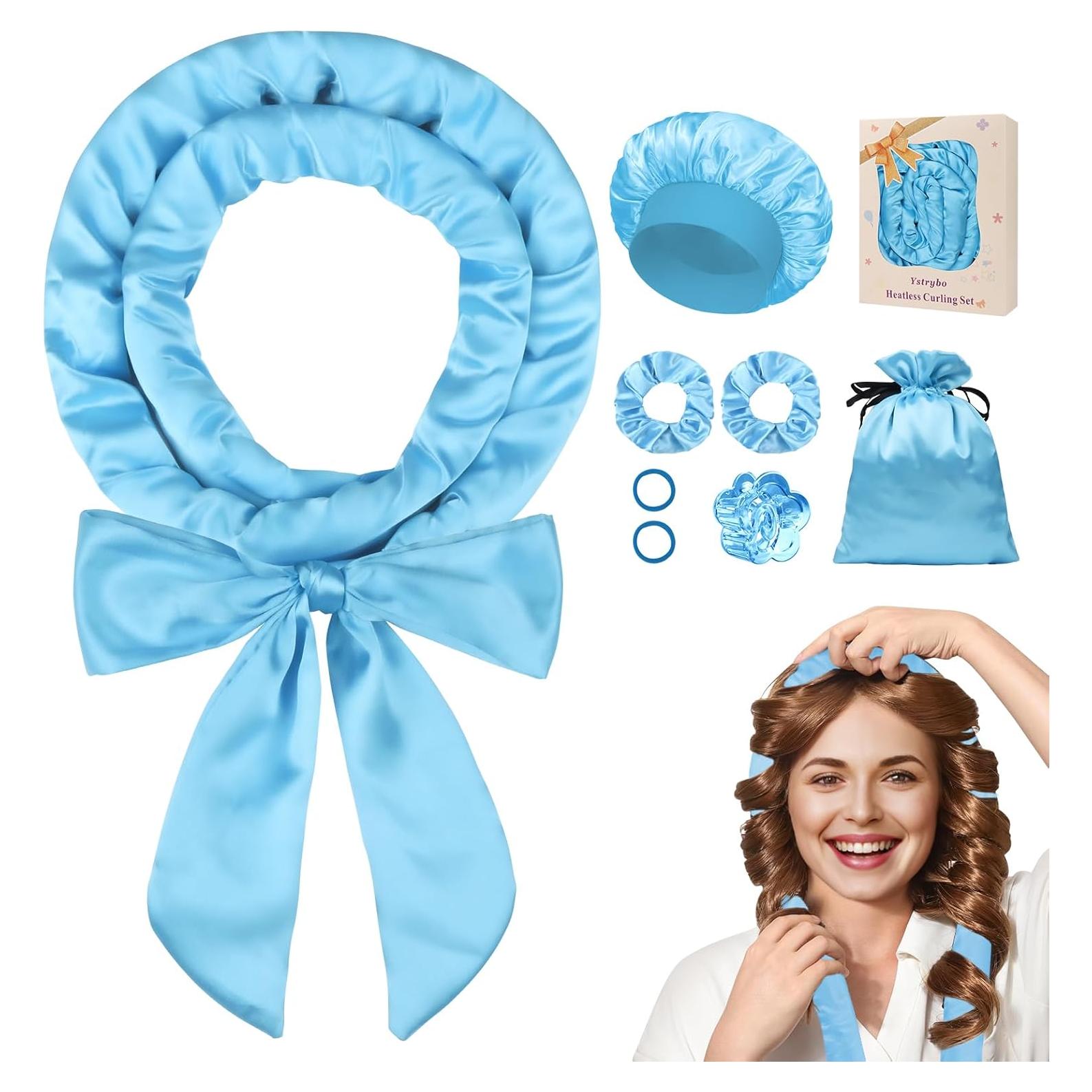 Rizador de Cabello Sin Calor Ystrybo - Set 8 Piezas Azul