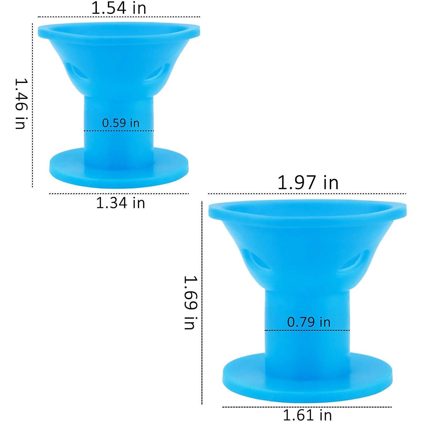 Conjunto de Rulos de Silicona JANYUN - 80 Piezas Azul