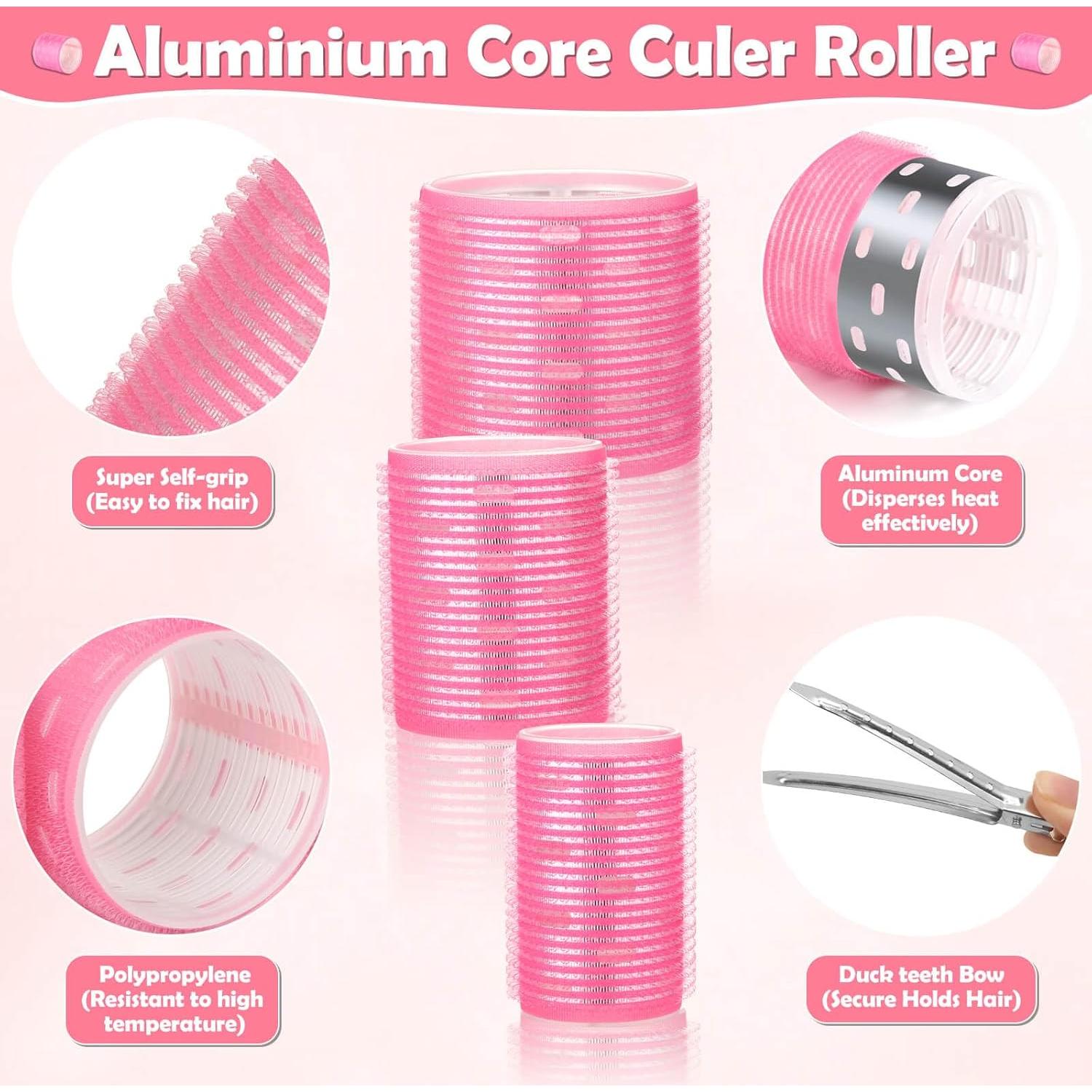 Juego de Rulos Térmicos Tetutor Jumbo con Clips - 24 Rulos 63mm, 48mm, 36mm