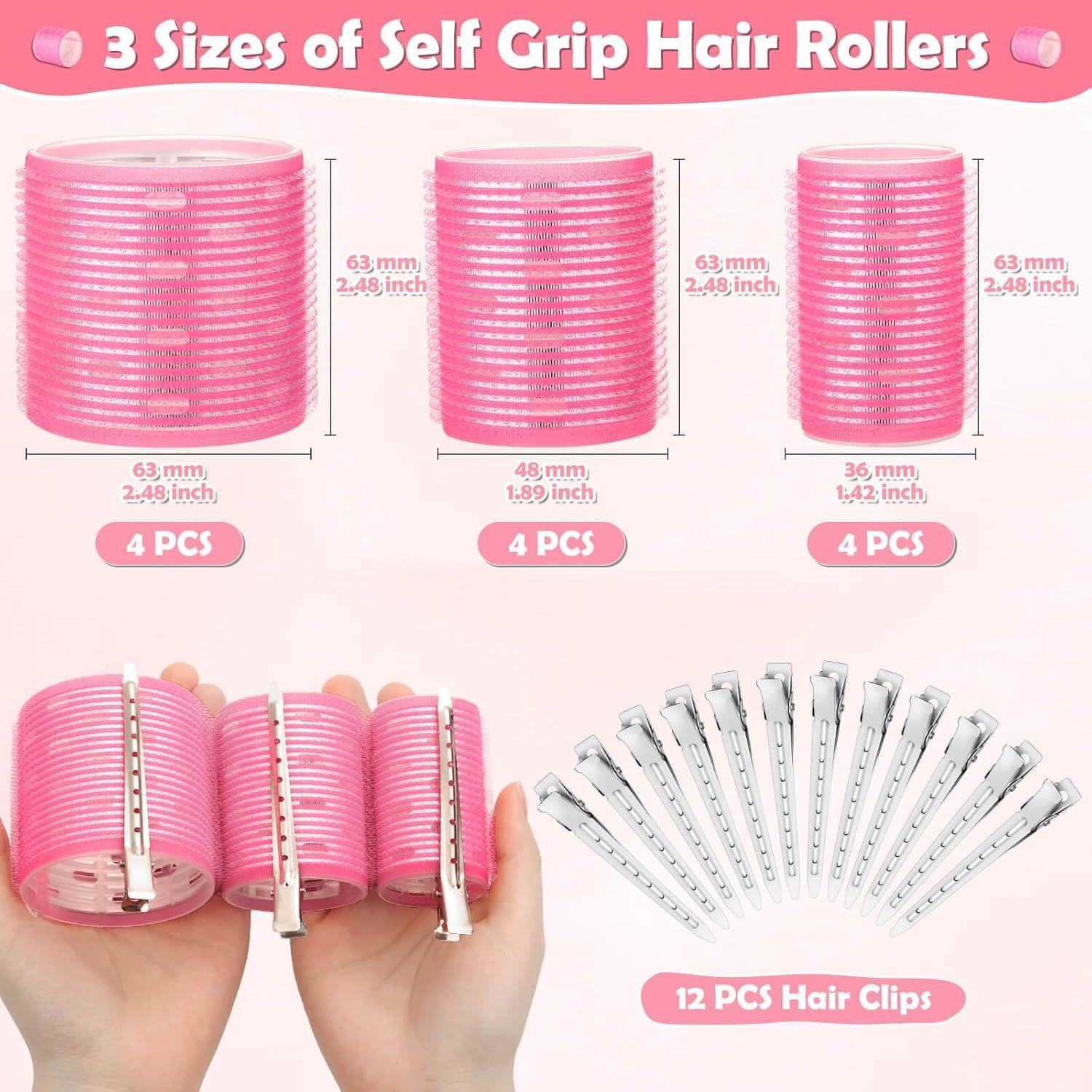 Juego de Rulos Térmicos Tetutor Jumbo con Clips - 24 Rulos 63mm, 48mm, 36mm