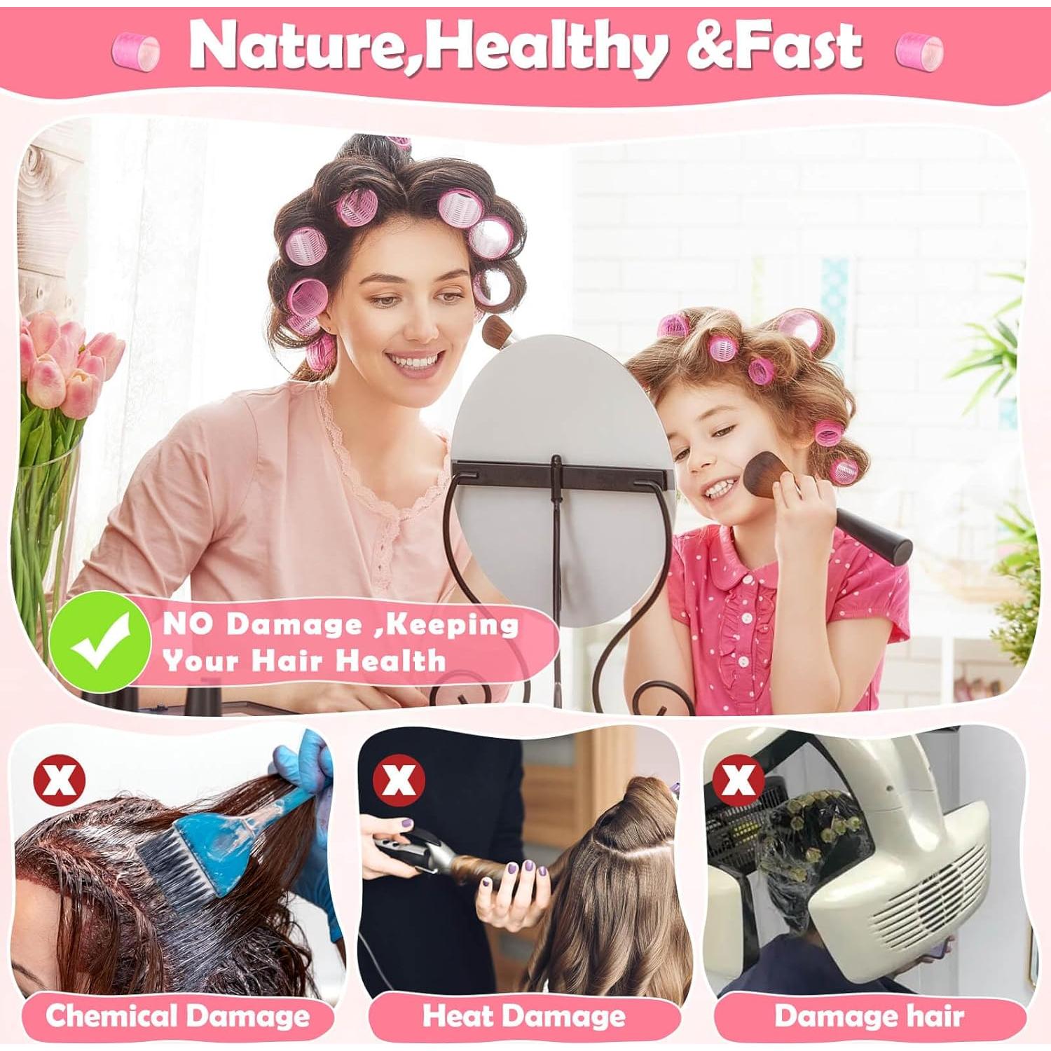 Juego de Rulos Térmicos Tetutor Jumbo con Clips - 24 Rulos 63mm, 48mm, 36mm