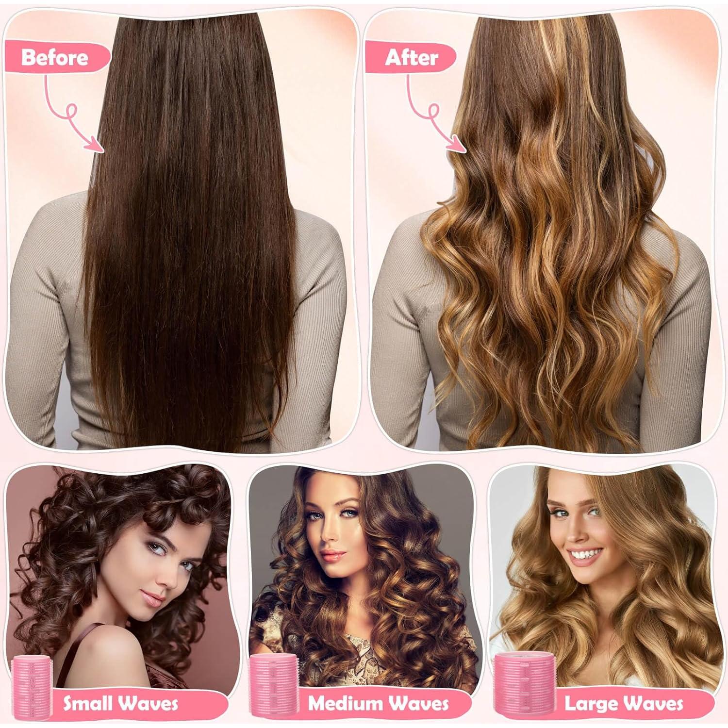 Juego de Rulos Térmicos Tetutor Jumbo con Clips - 24 Rulos 63mm, 48mm, 36mm