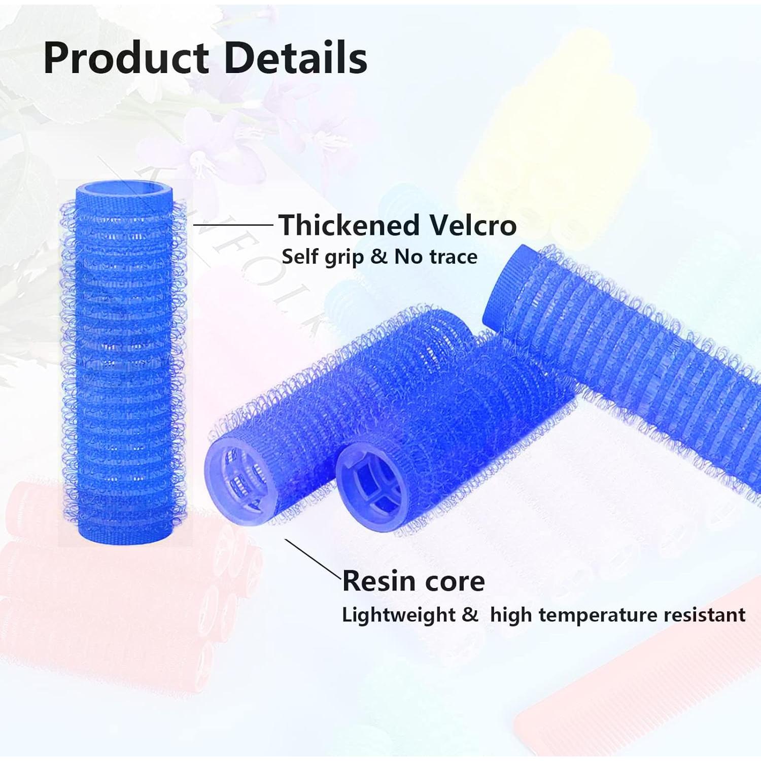 18 Rulos de Pelo Autoadhesivos Sin Calor MOODKEY 2.0x6.1cm