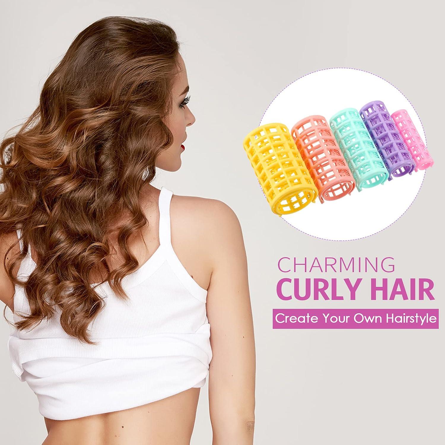 Rulos de Pelo de Plástico WILLBOND 36 Piezas 5 Tamaños