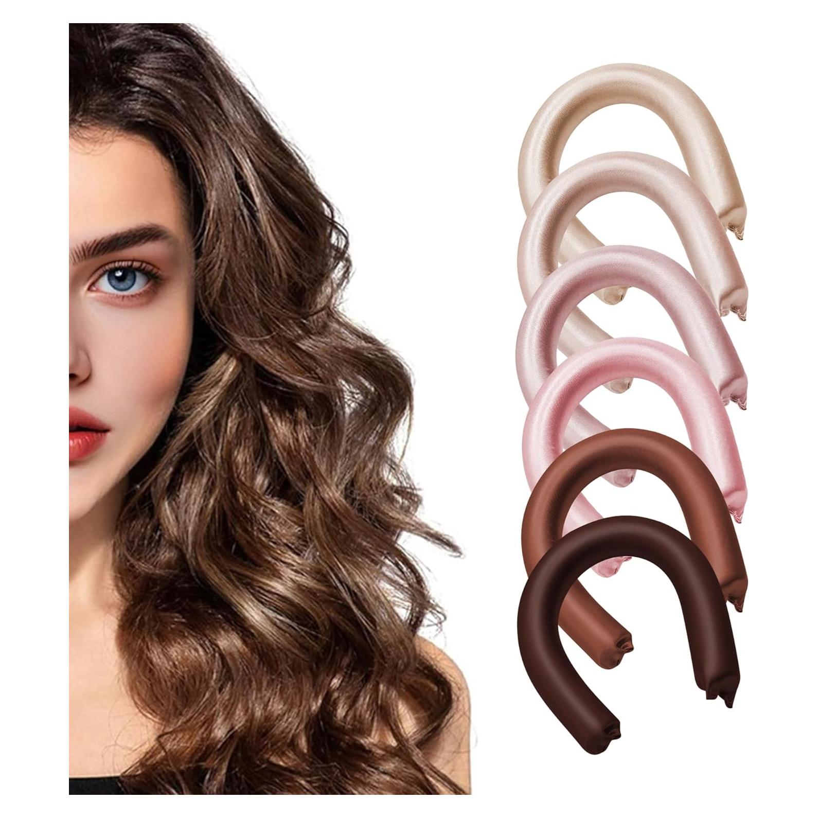 Juego de 6 Rulos de Cabello Sin Calor Kanuoc - Rizos Jumbo