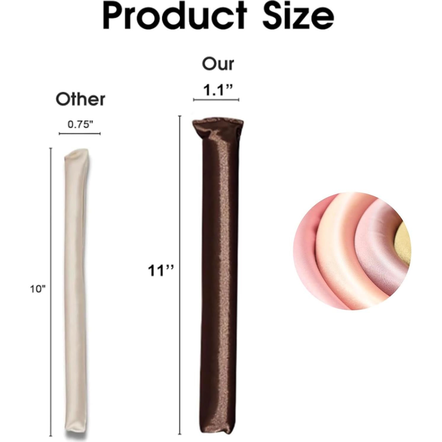 Juego de 6 Rulos de Cabello Sin Calor Kanuoc - Rizos Jumbo