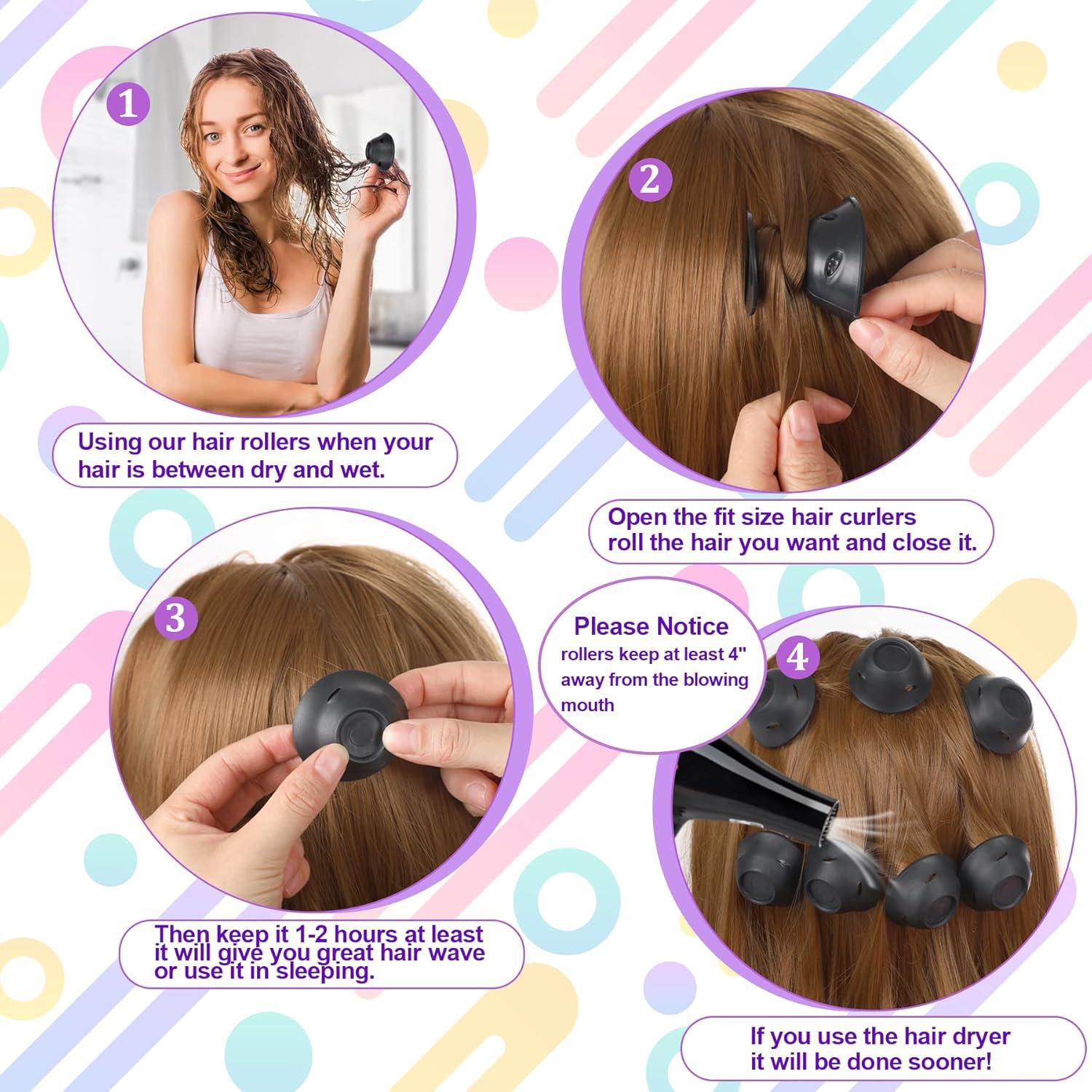 Rulos de Pelo de Silicona JANYUN 40 Pcs - 20 Grandes y 20 Pequeños