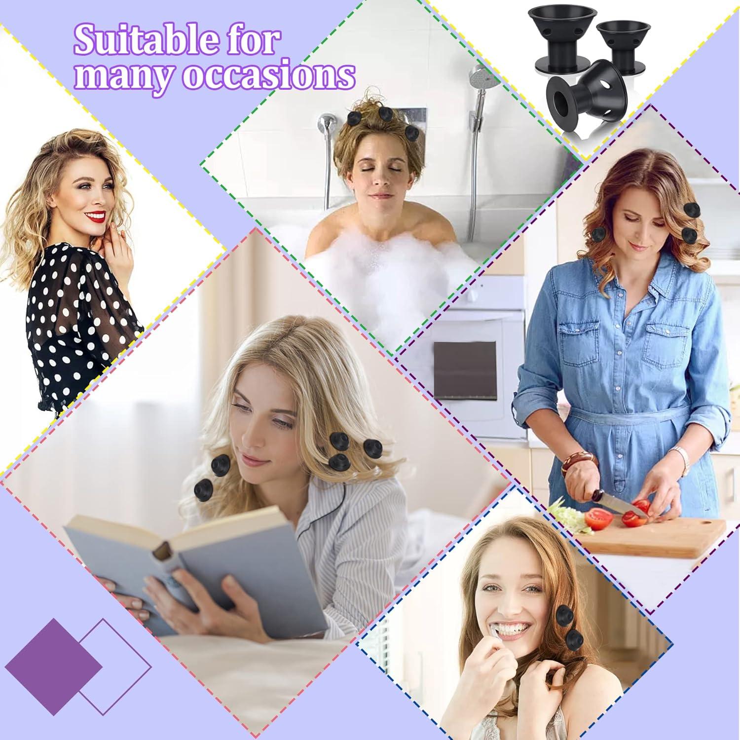 Rulos de Pelo de Silicona JANYUN 40 Pcs - 20 Grandes y 20 Pequeños