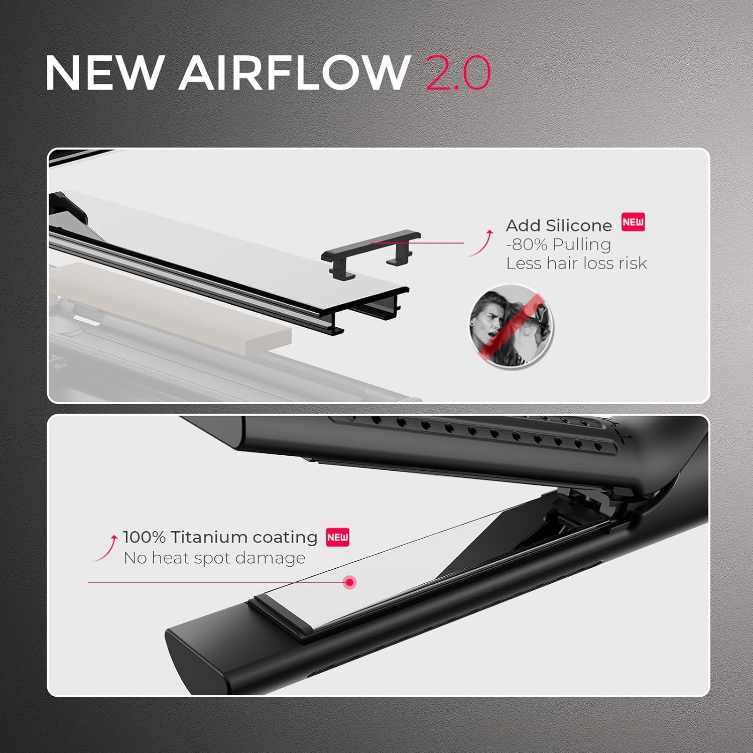 Plancha de Cabello TYMO Airflow 2.0 - Rizador y Alisador 2 en 1