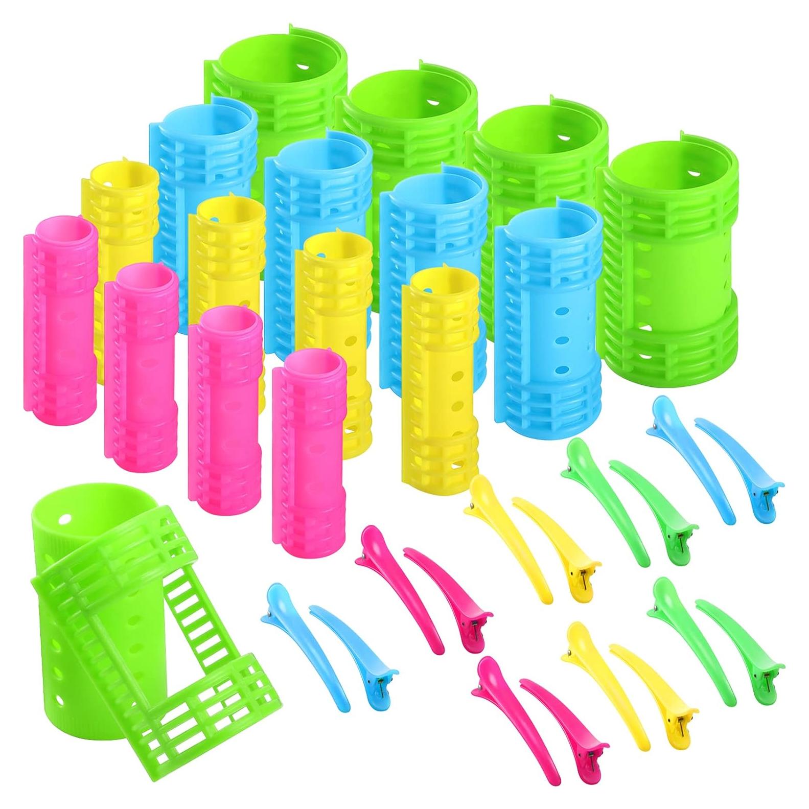 Juego de 65 Rulos Magnéticos Plástico WILLBOND 4 Tamaños