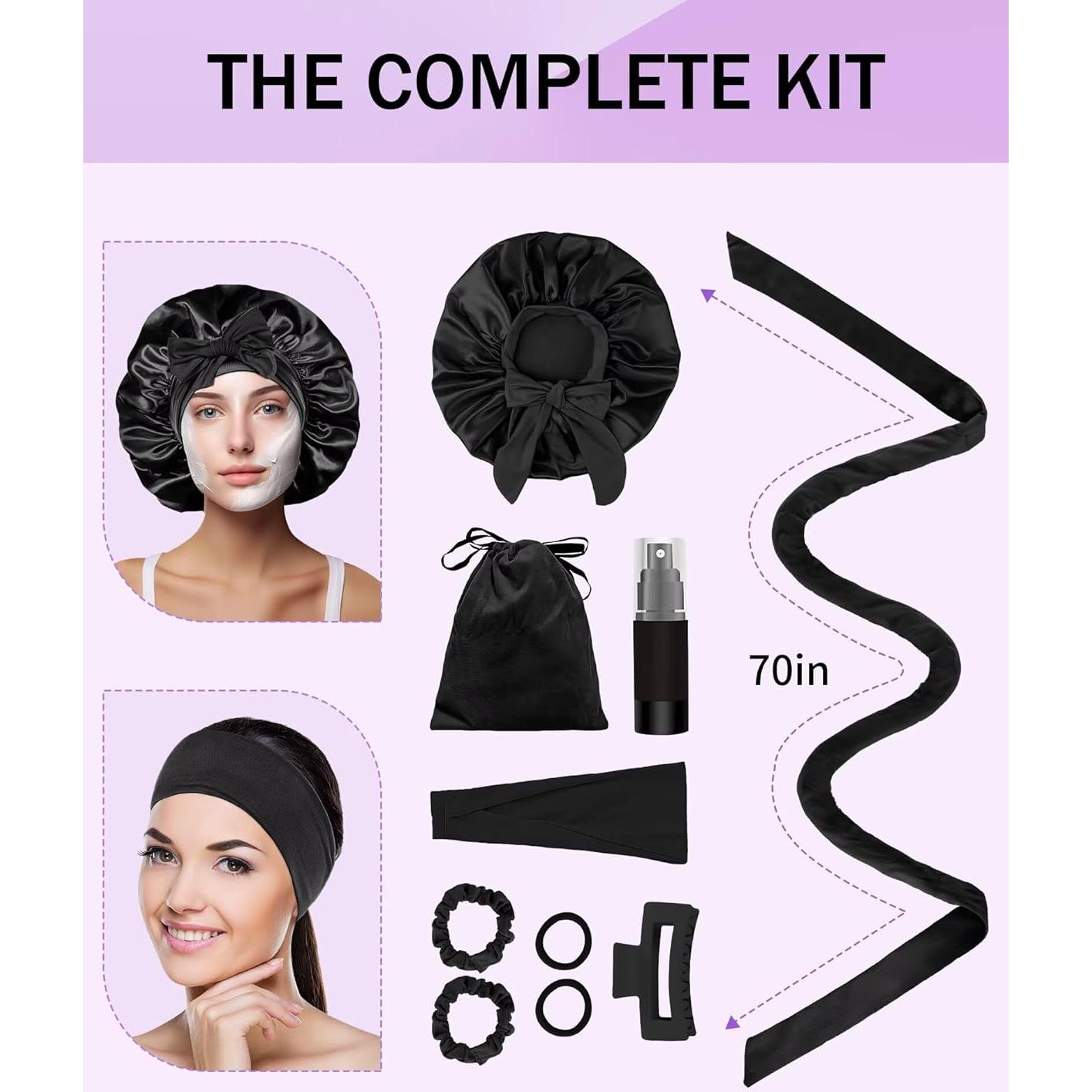 Diadema para Rizos Sin Calor Posicurly 178 cm con Gorro