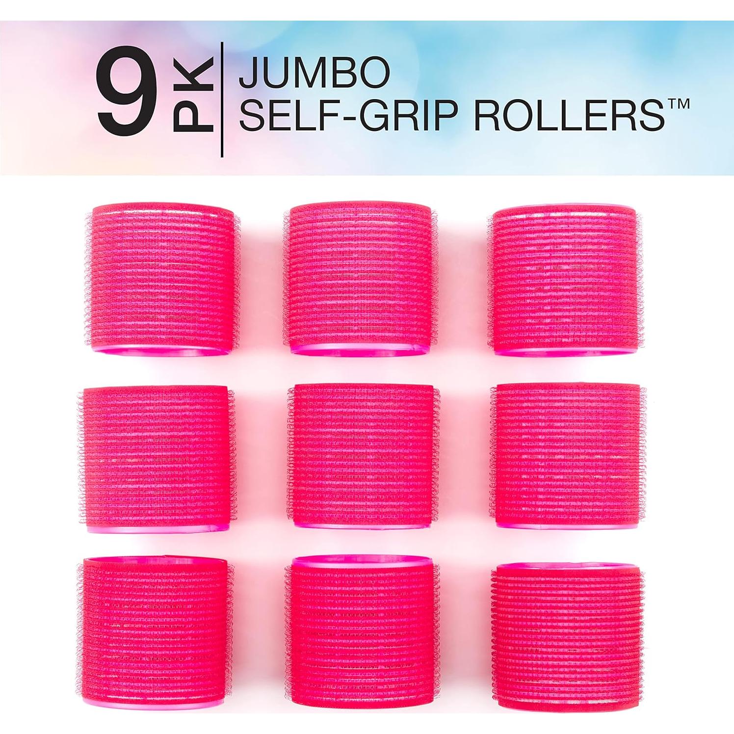 Rulos Sin Calor Conair 9 Jumbo Rosa Fucsia para Cabello