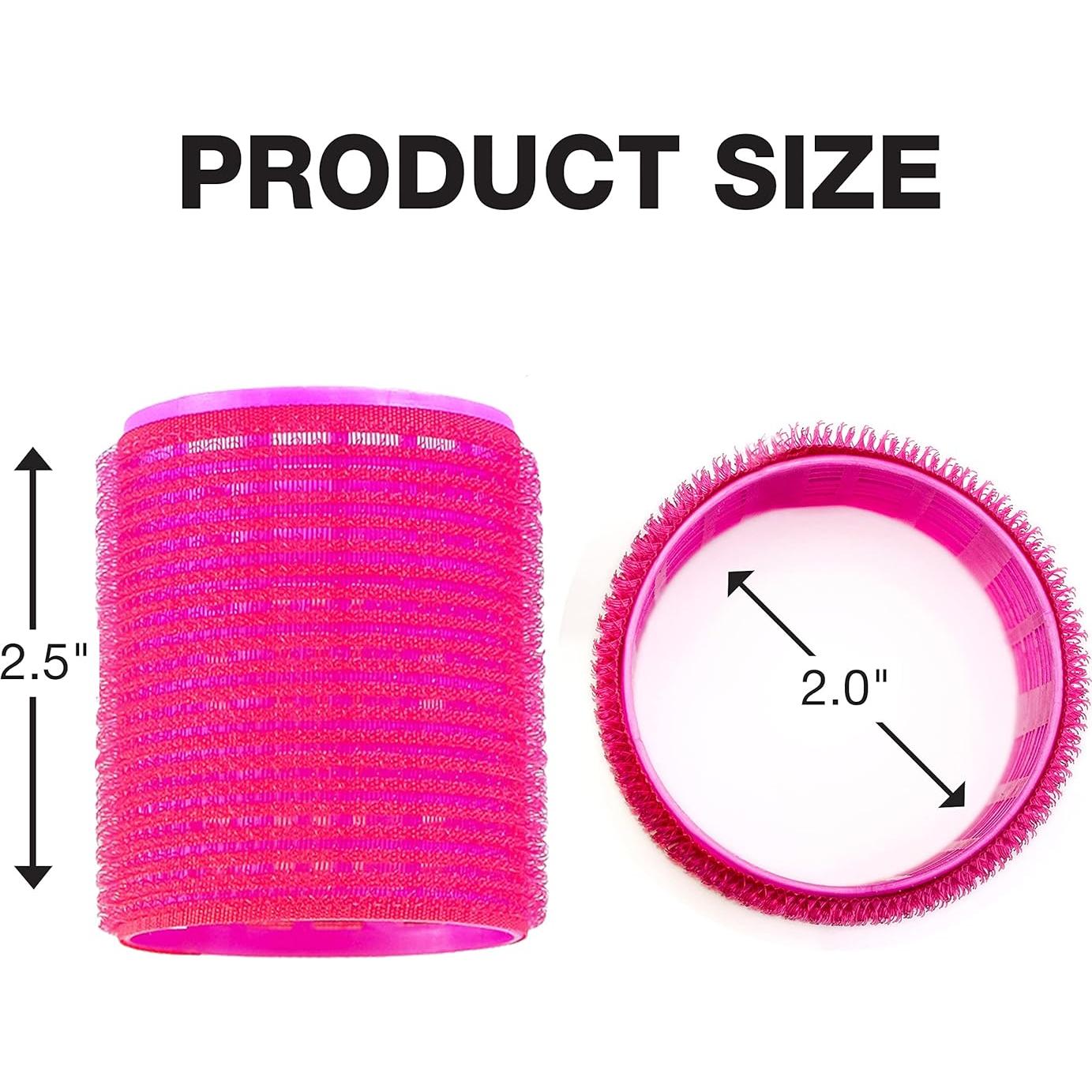 Rulos Sin Calor Conair 9 Jumbo Rosa Fucsia para Cabello