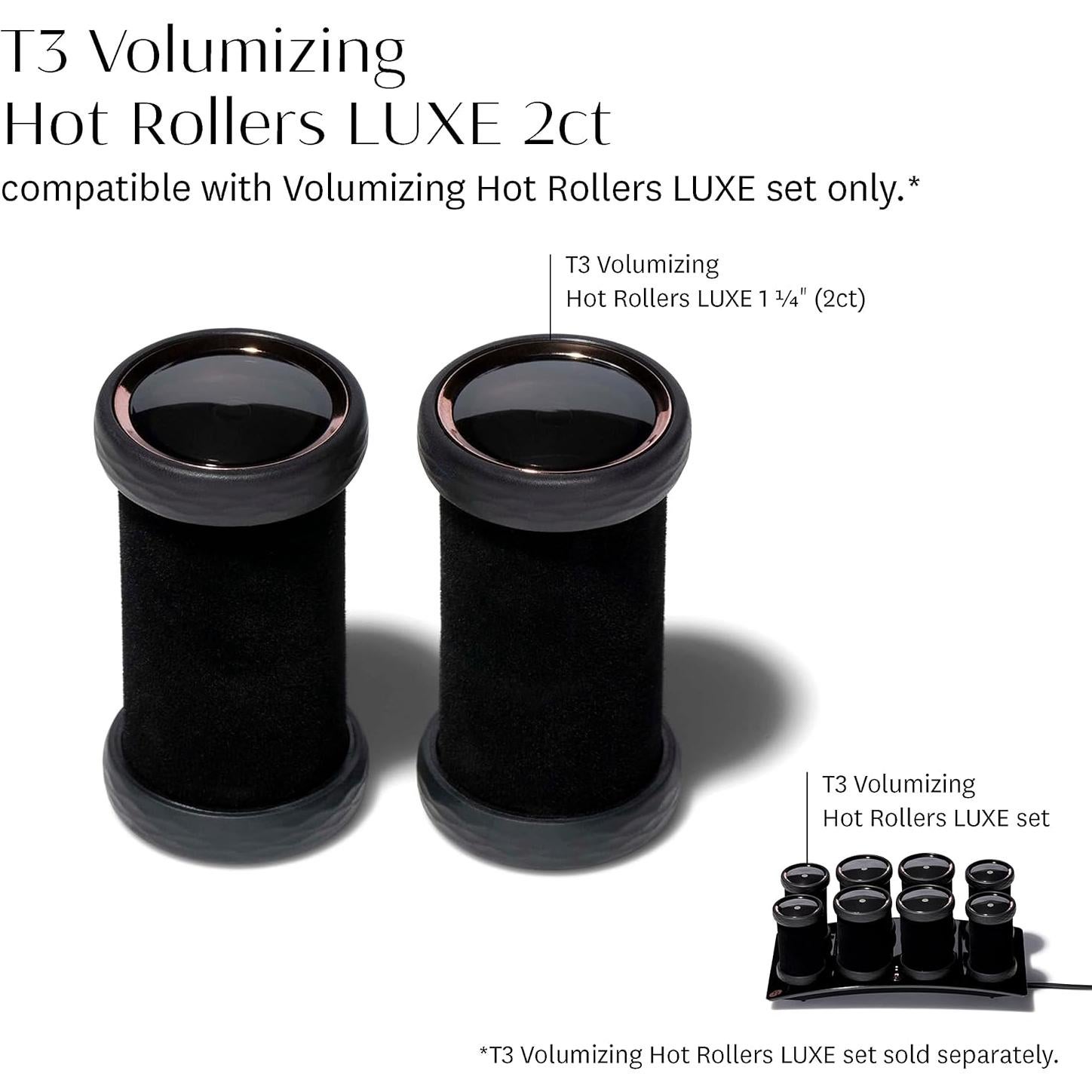 Rulos Calientes Voluminizadores T3 LUXE 2 Piezas 3.18 cm