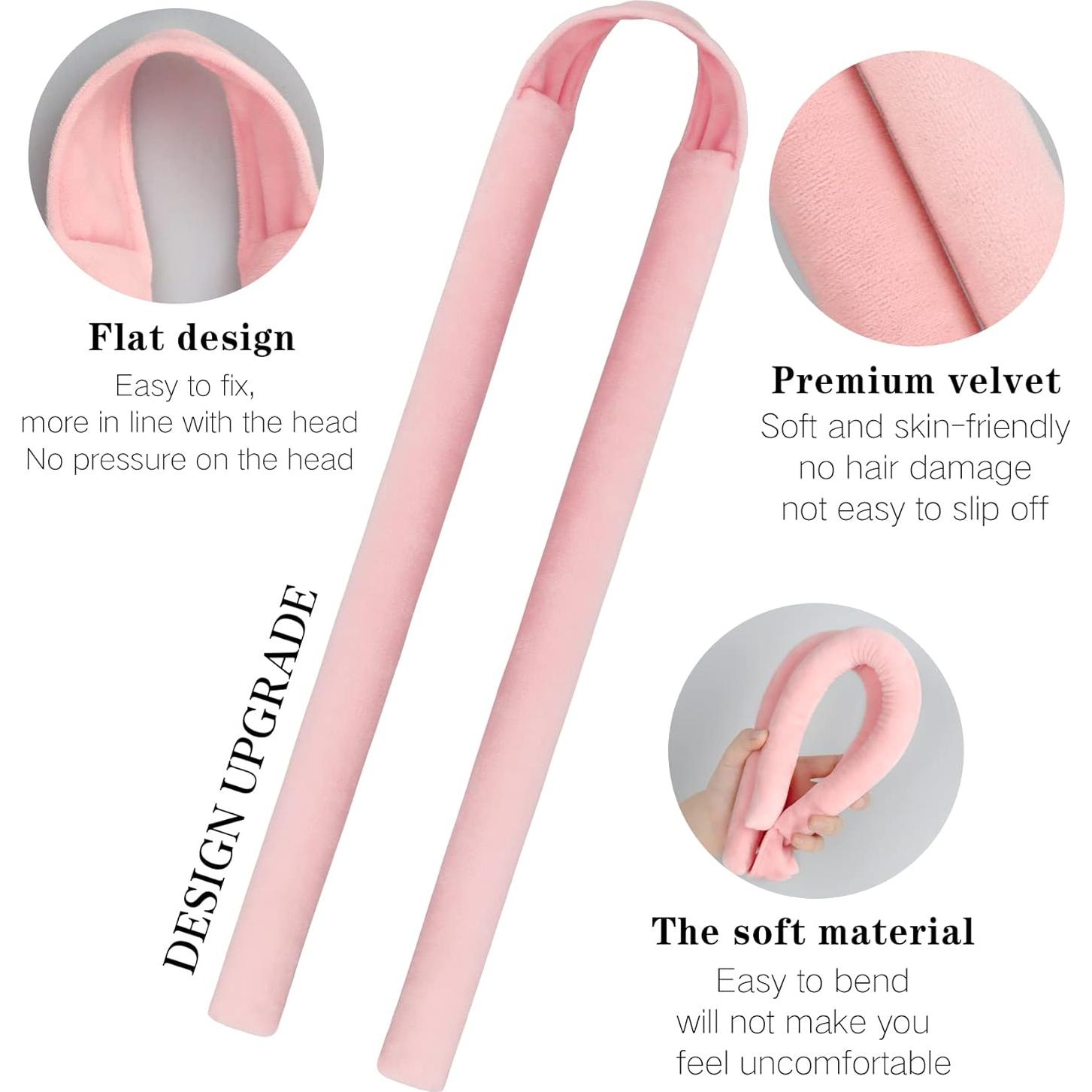 Rizador de Cabello Sin Calor HRYYDS Rosa para Cabello Largo