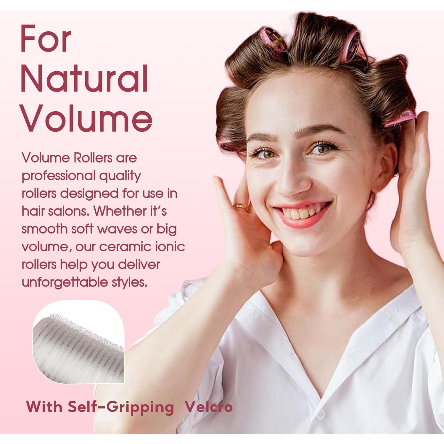 Rodillos de Pelo HYOUJIN 18 Piezas Cerámicos Autoadhesivos