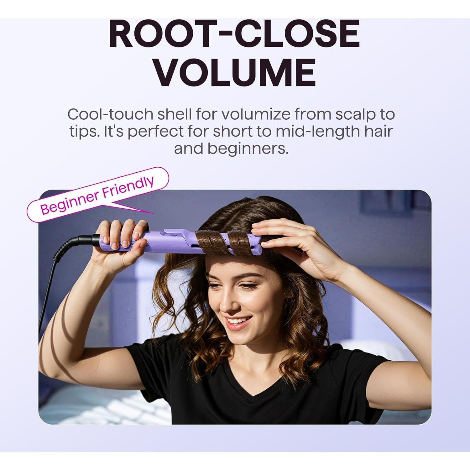 Rizador de Cabello Wavytalk Airflow Styler 2 en 1 3.18 cm Púrpura