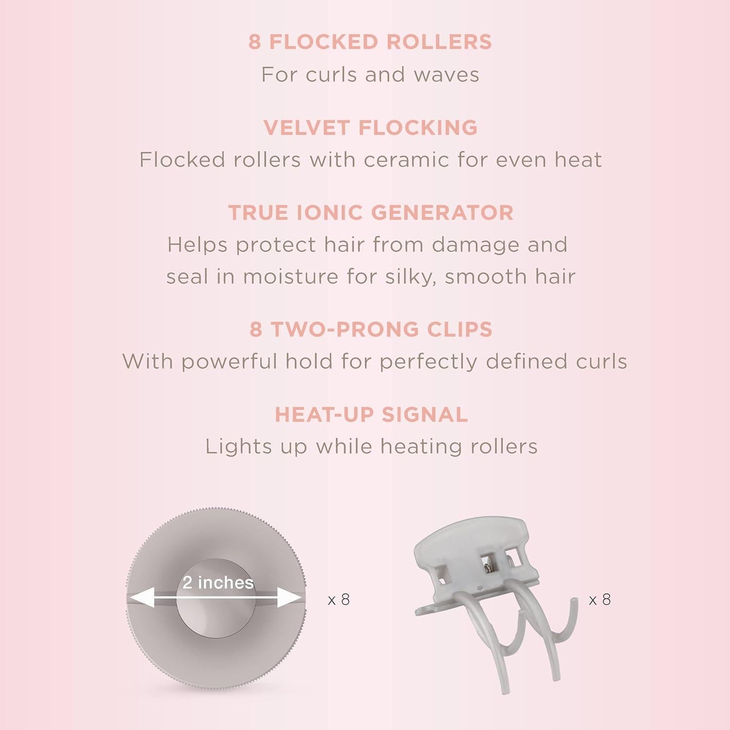 Rulos Calientes Cerámicos Conair HS800 5 cm - 8 Rulos Jumbo