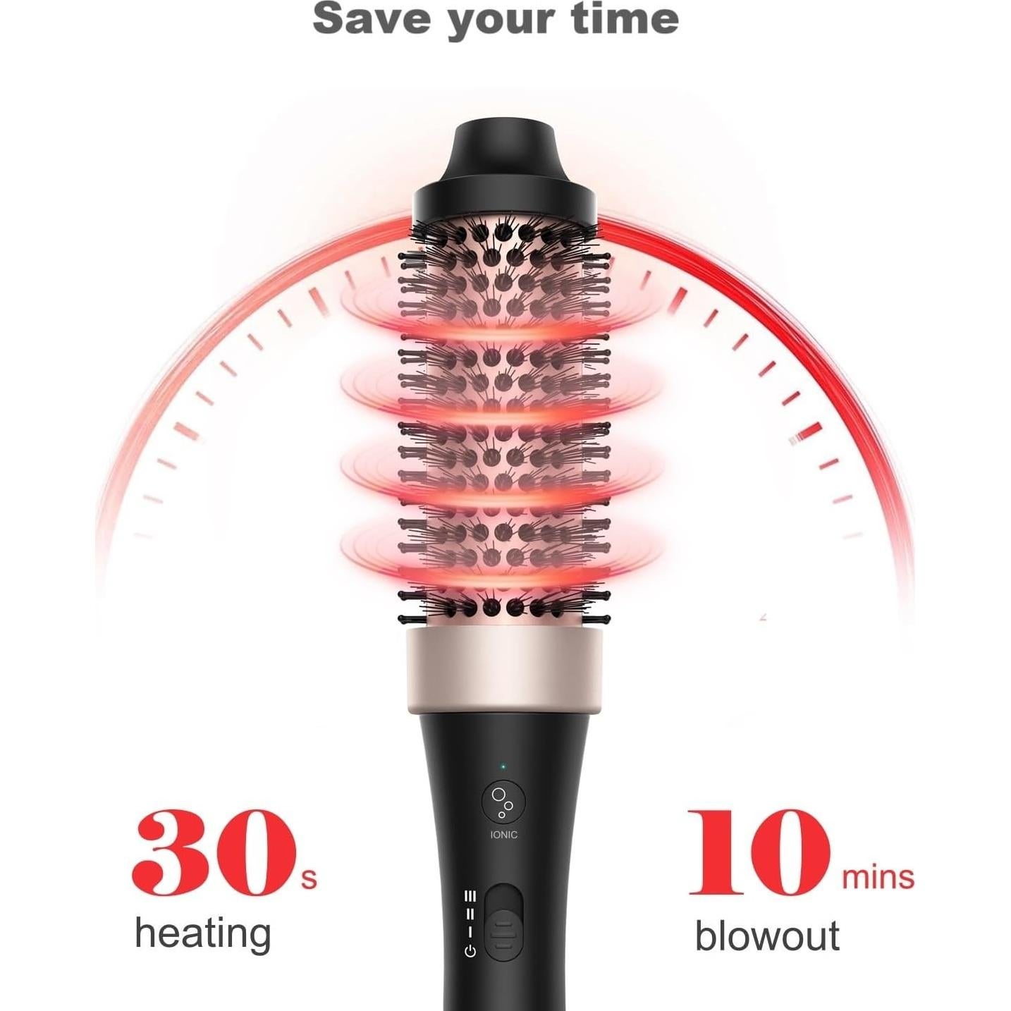 Cepillo Térmico Iónico Disstar FS103 1.5'' Calentamiento Rápido