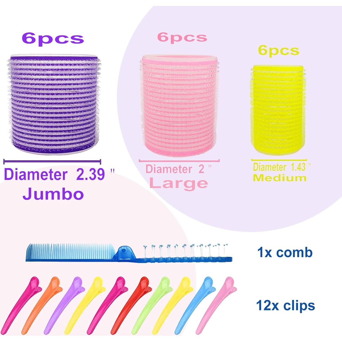 Juego de Rulos Grandes ROPIKIS 31pcs Sin Calor para Cabello